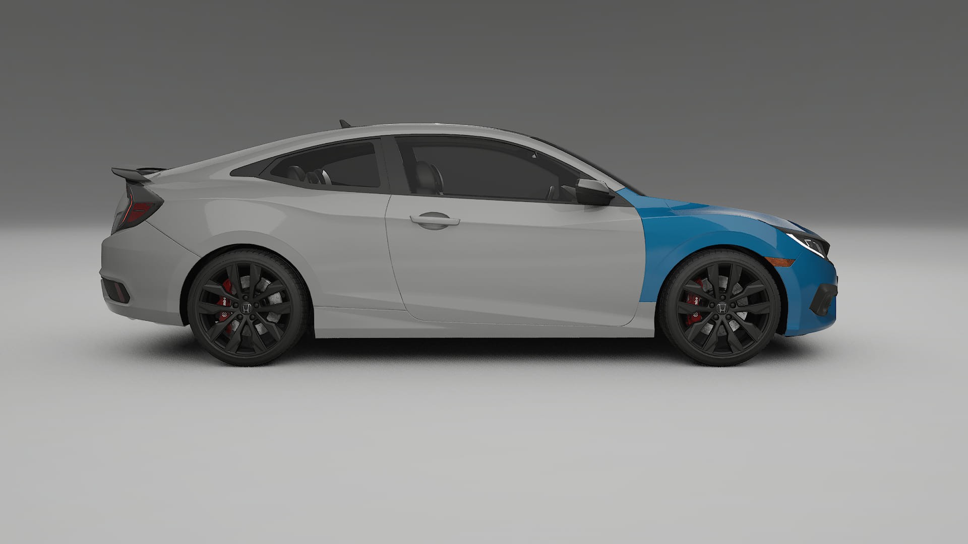 Lackskyddsfilm Honda Civic coupe prefacelift pre-LCI | CrystalGuard Transparent TPU PPF Frontskyddssats