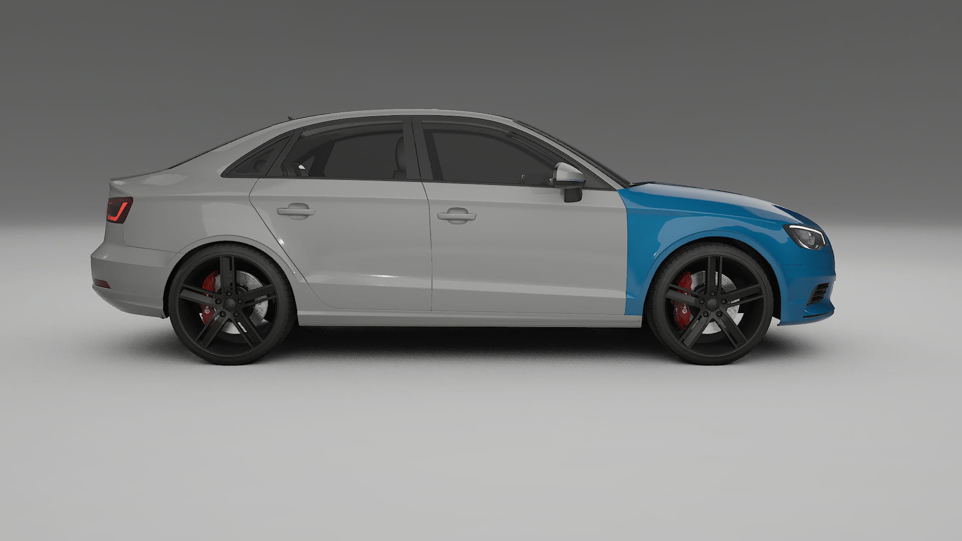 Lackskyddsfilm Audi A3 8V sedan prefacelift pre-LCI | CrystalGuard Transparent TPU PPF Frontskyddssats