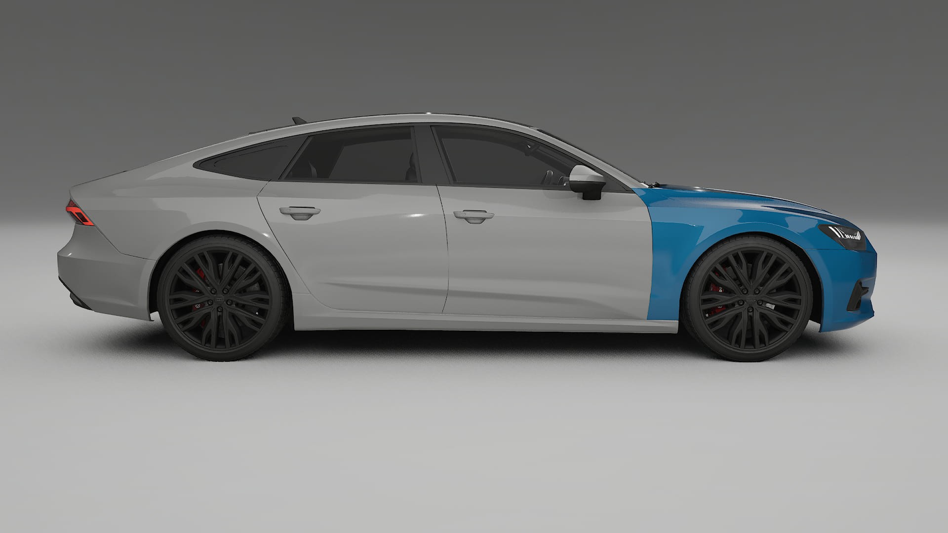 Lackskyddsfilm Audi A7 C8 Sportback prefacelift pre-LCI | CrystalGuard Transparent TPU PPF Frontskyddssats