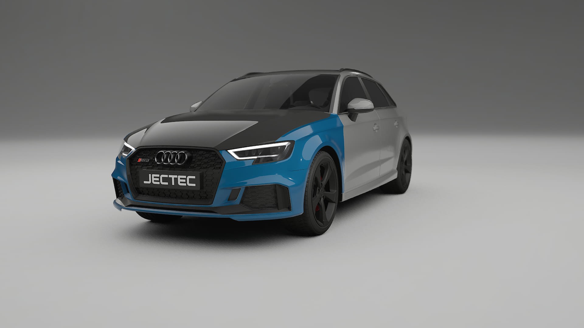 Lackskyddsfilm Audi RS3 Sportback 8V facelift | CrystalGuard Framskyddskit med Kolfiberhuv