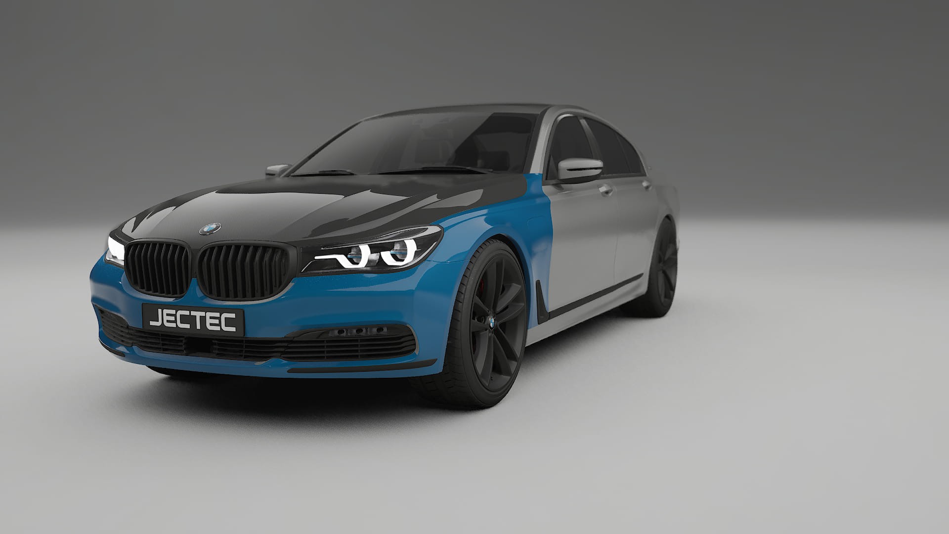 Lackskyddsfilm BMW 7 G11 G12 facelift | CrystalGuard Framskyddskit med Kolfiberhuv