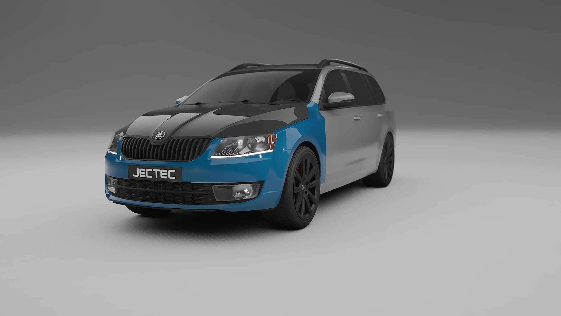 Lackskyddsfilm Škoda Octavia kombi 5E | CrystalGuard Framskyddskit med Kolfiberhuv