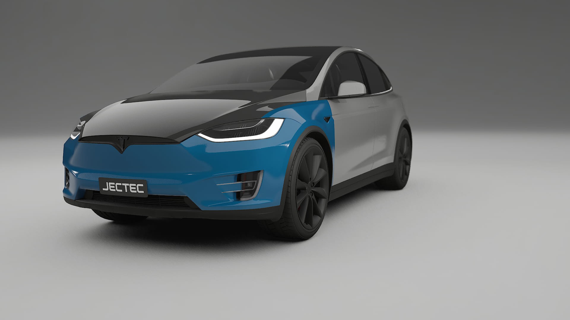 Lackskyddsfilm Tesla Model X | CrystalGuard Framskyddskit med Kolfiberhuv