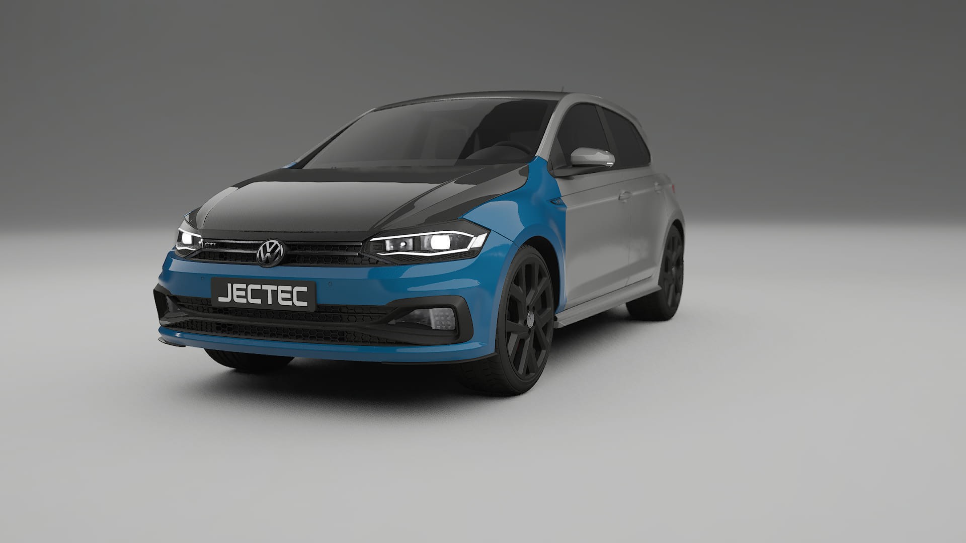 Lackskyddsfilm VW Polo GTI VI | CrystalGuard Framskyddskit med Kolfiberhuv