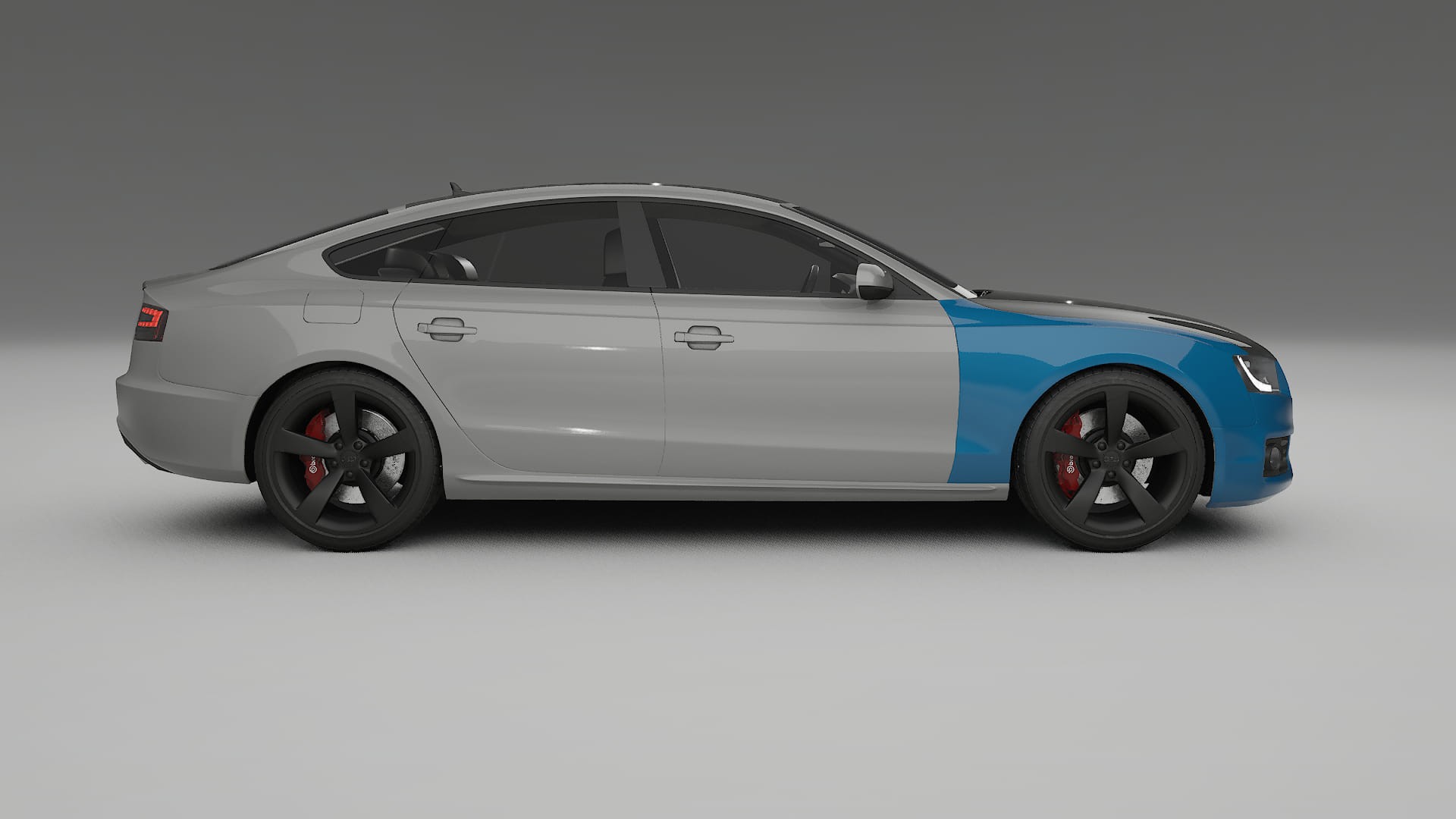 Lackskyddsfilm Audi A5 8T Sportback prefacelift | CrystalGuard Framskyddskit med Kolfiberhuv