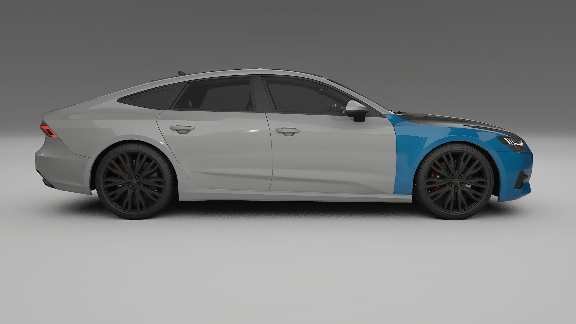 Lackskyddsfilm Audi A7 C8 Sportback prefacelift | CrystalGuard Framskyddskit med Kolfiberhuv 2