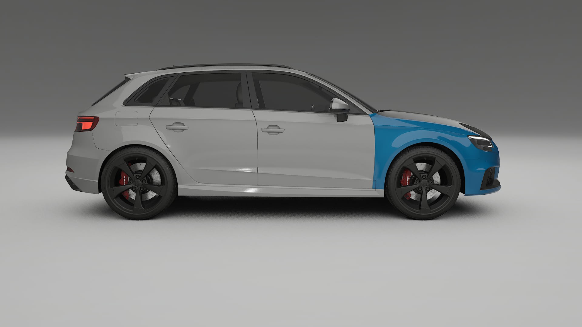 Lackskyddsfilm Audi RS3 Sportback 8V facelift | CrystalGuard Framskyddskit med Kolfiberhuv