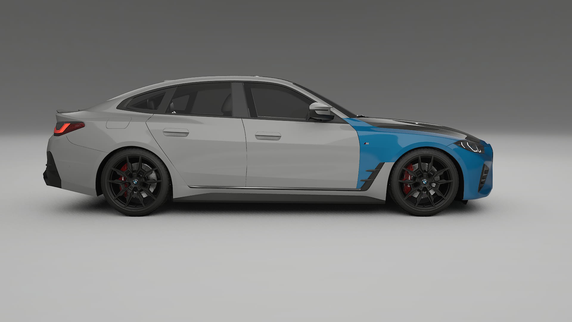 Lackskyddsfilm BMW I4 G26 M-Package | CrystalGuard Framskyddskit med Kolfiberhuv