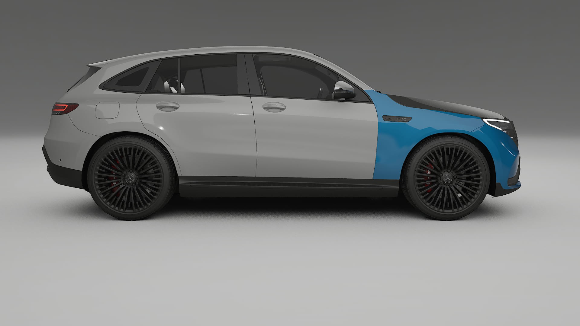 Lackskyddsfilm Mercedes EQC AMG | CrystalGuard Framskyddskit med Kolfiberhuv