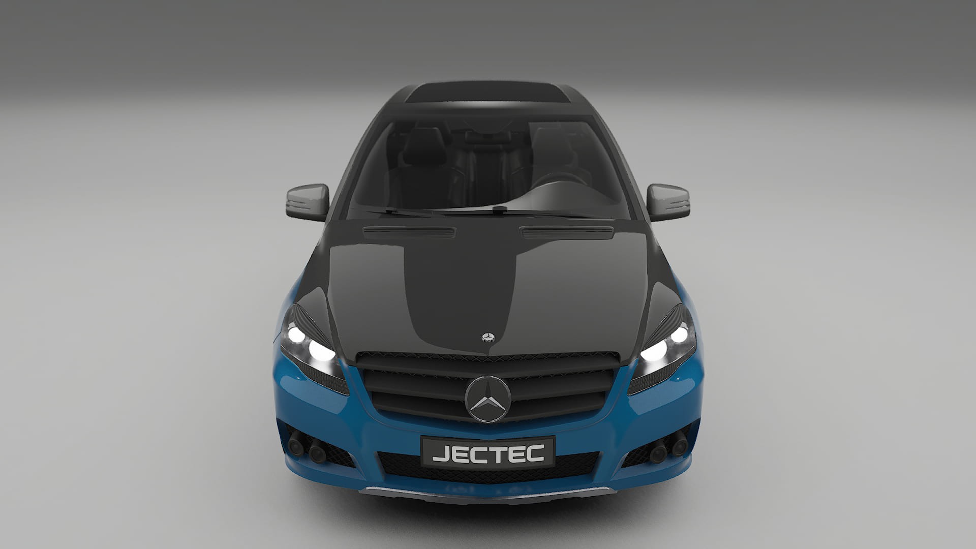 Lackskyddsfilm Mercedes R-class W251 facelift | CrystalGuard Framskyddskit med Kolfiberhuv