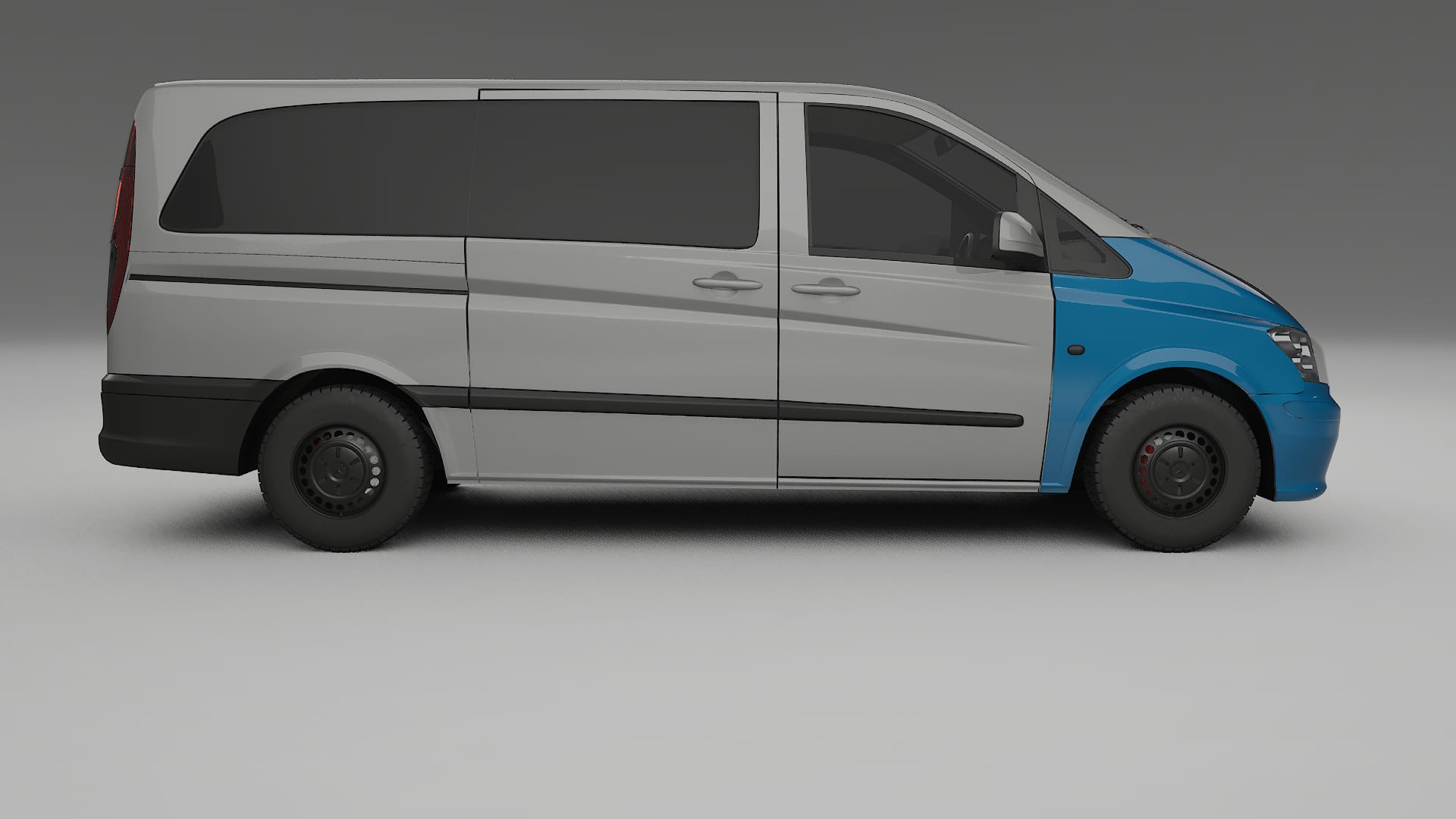 Lackskyddsfilm Mercedes Vito Kort W639 facelift | CrystalGuard Framskyddskit med Kolfiberhuv
