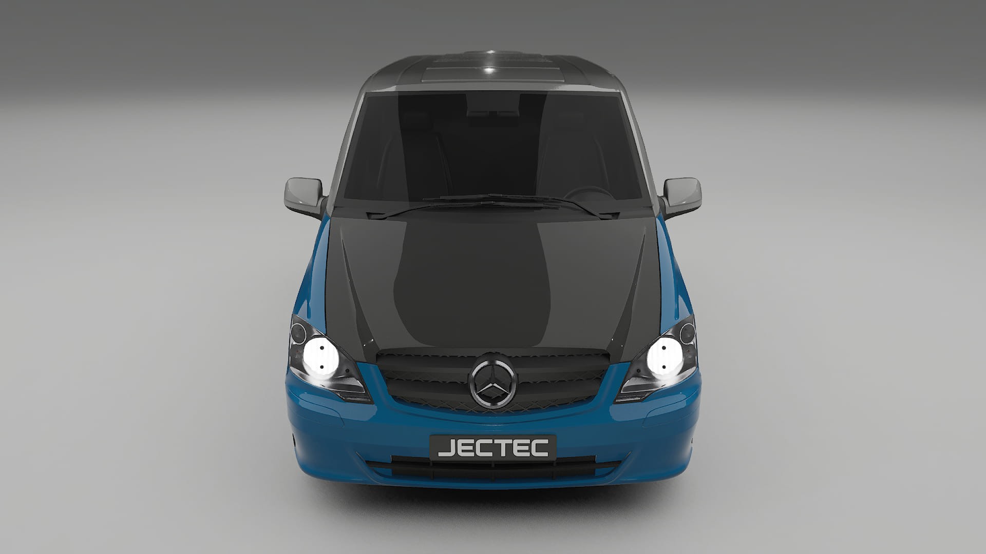 Lackskyddsfilm Mercedes Vito Kort W639 facelift | CrystalGuard Framskyddskit med Kolfiberhuv