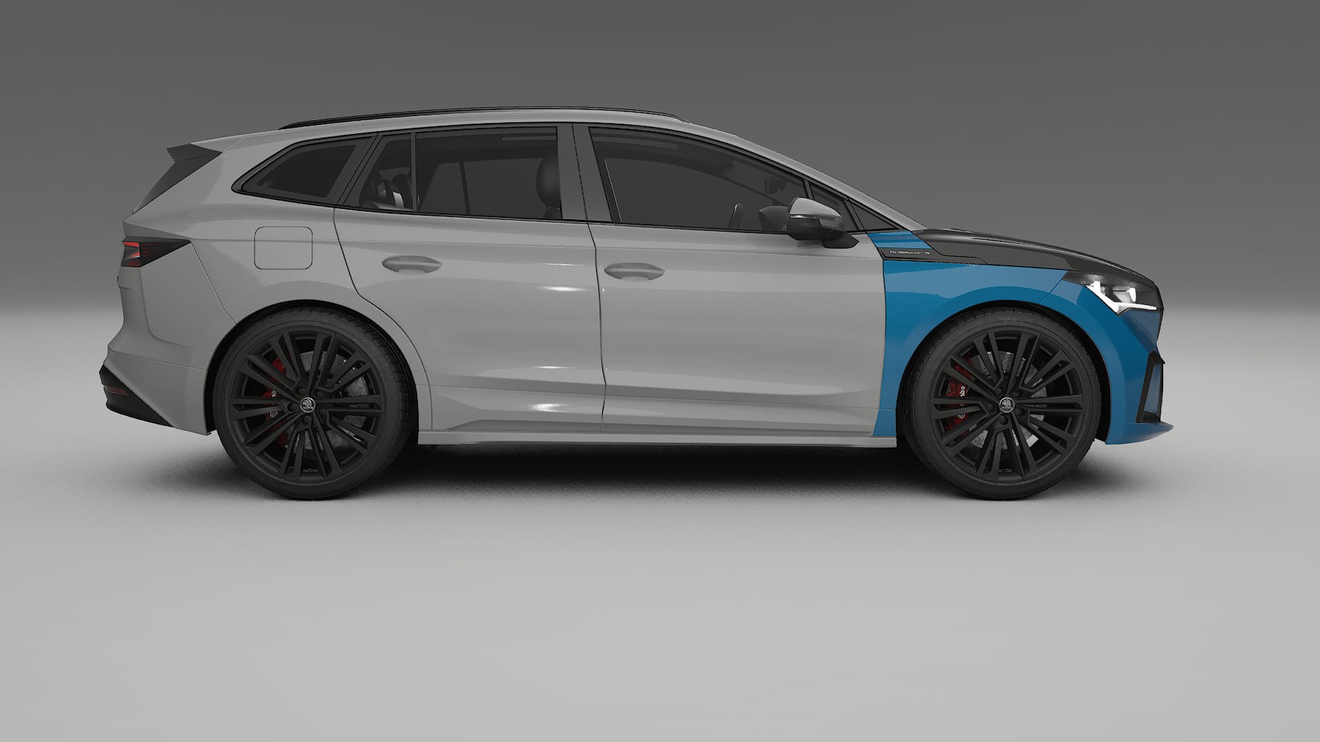 Lackskyddsfilm Škoda Enyaq MEB | CrystalGuard Framskyddskit med Kolfiberhuv