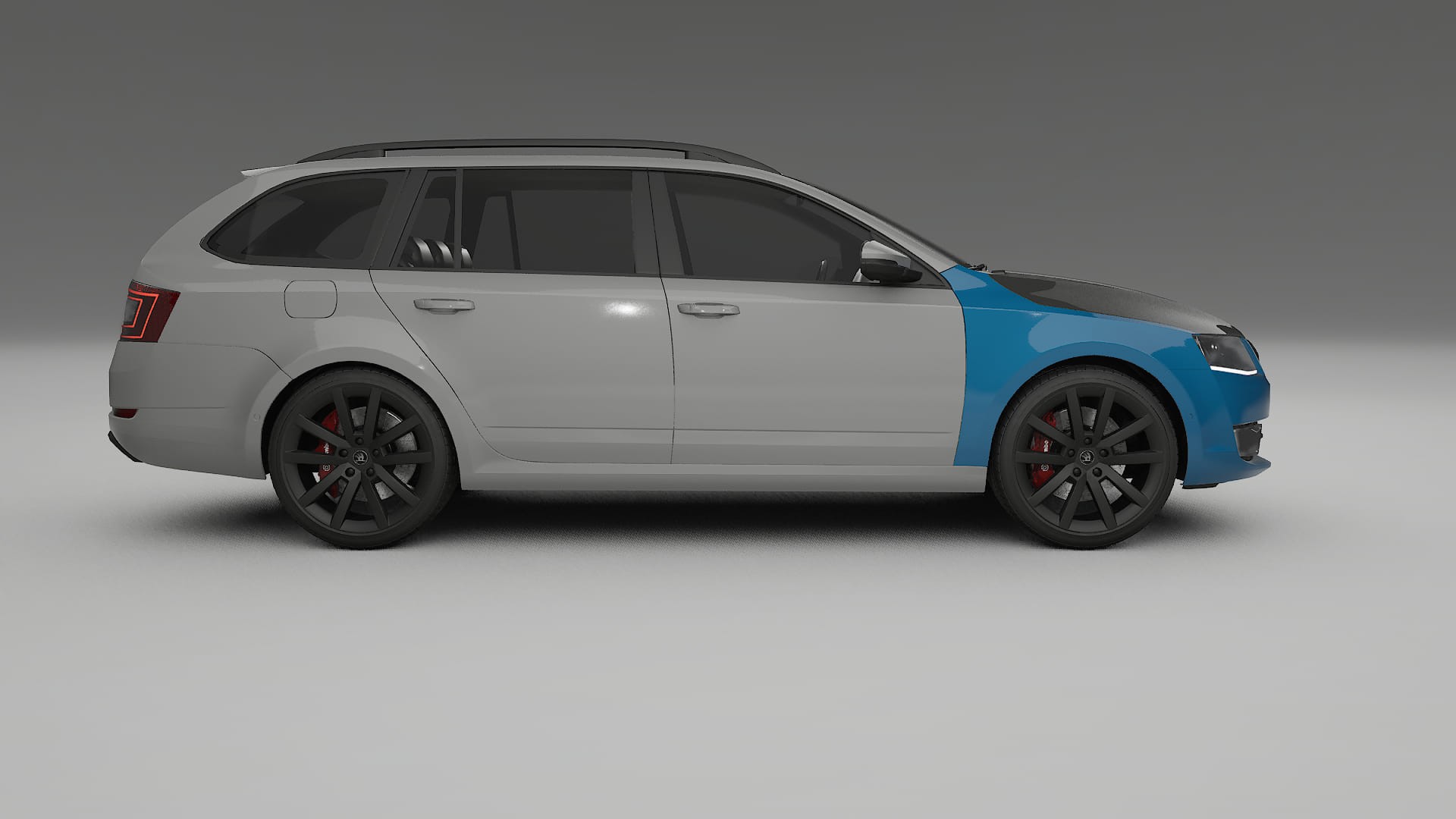 Lackskyddsfilm Škoda Octavia kombi 5E | CrystalGuard Framskyddskit med Kolfiberhuv