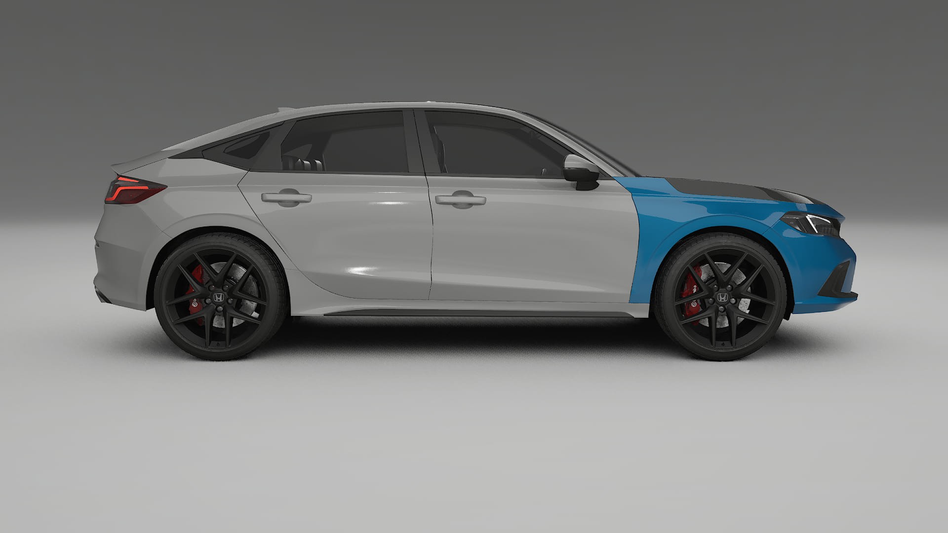 Lackskyddsfilm Honda Civic halvkombi | CrystalGuard Framskyddskit med Kolfiberhuv 2