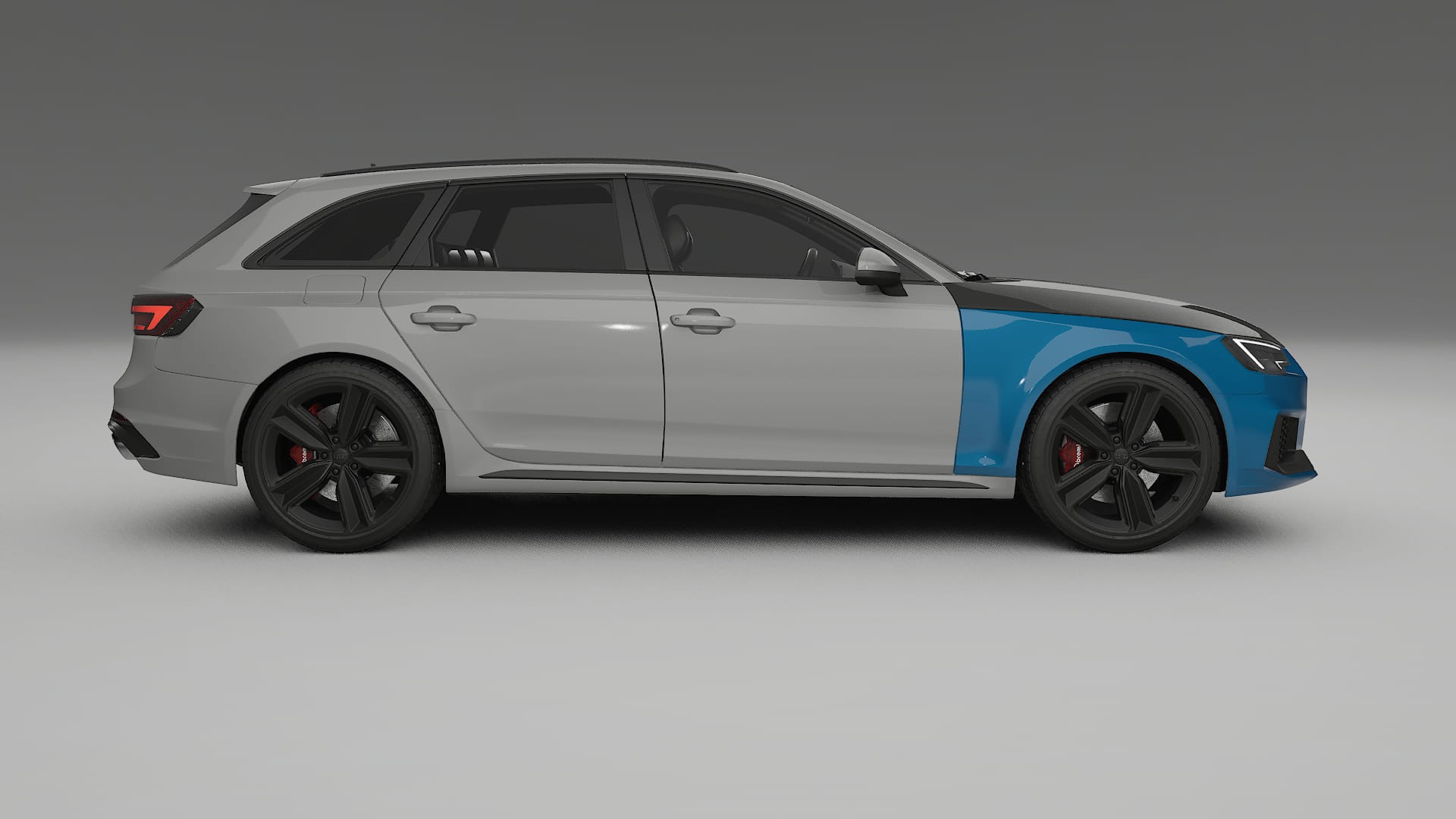 Lackskyddsfilm Audi RS4 Avant B9 prefacelift | CrystalGuard Framskyddskit med Kolfiberhuv