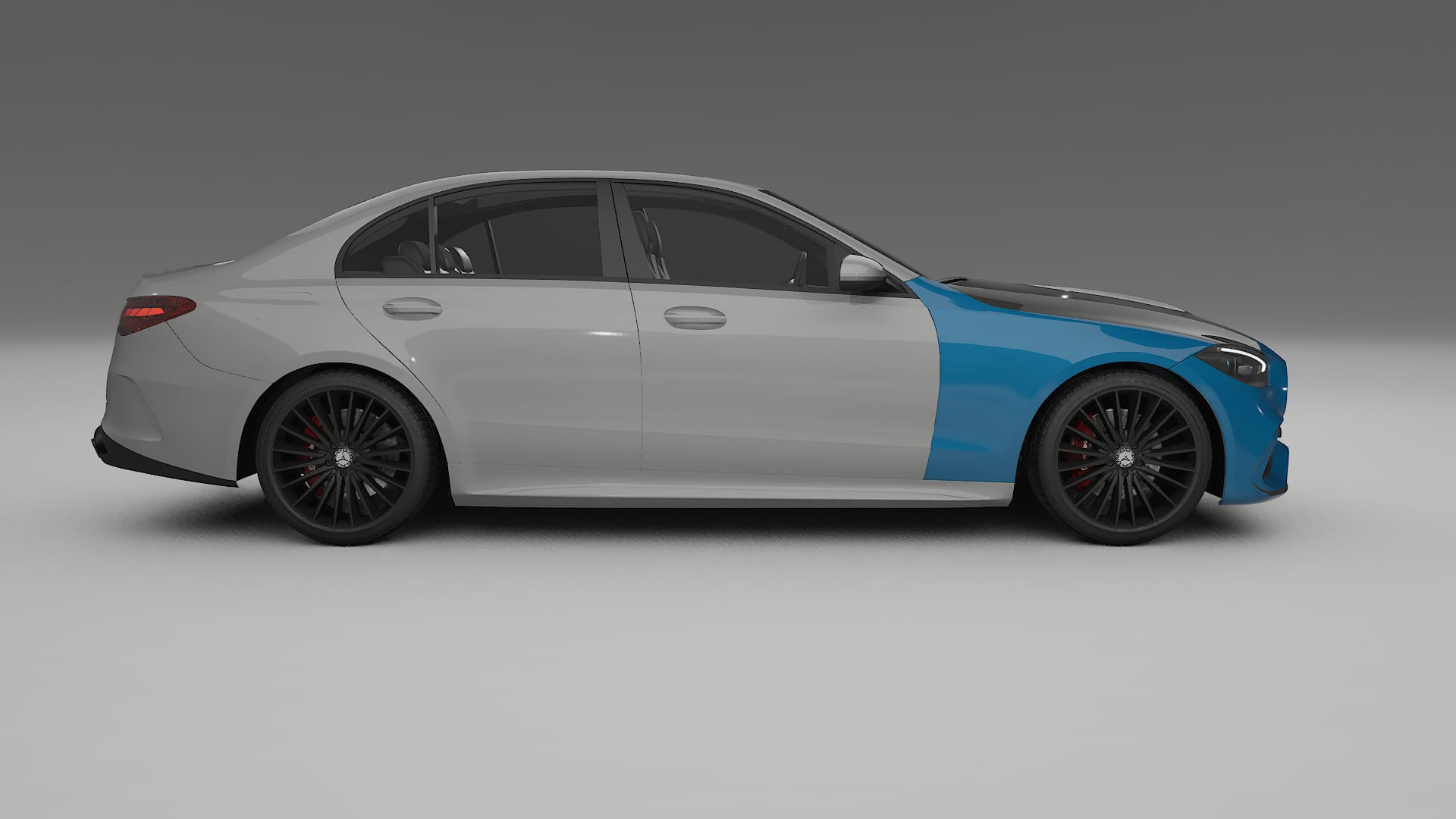 Lackskyddsfilm Mercedes C-class W206 | CrystalGuard Framskyddskit med Kolfiberhuv 2