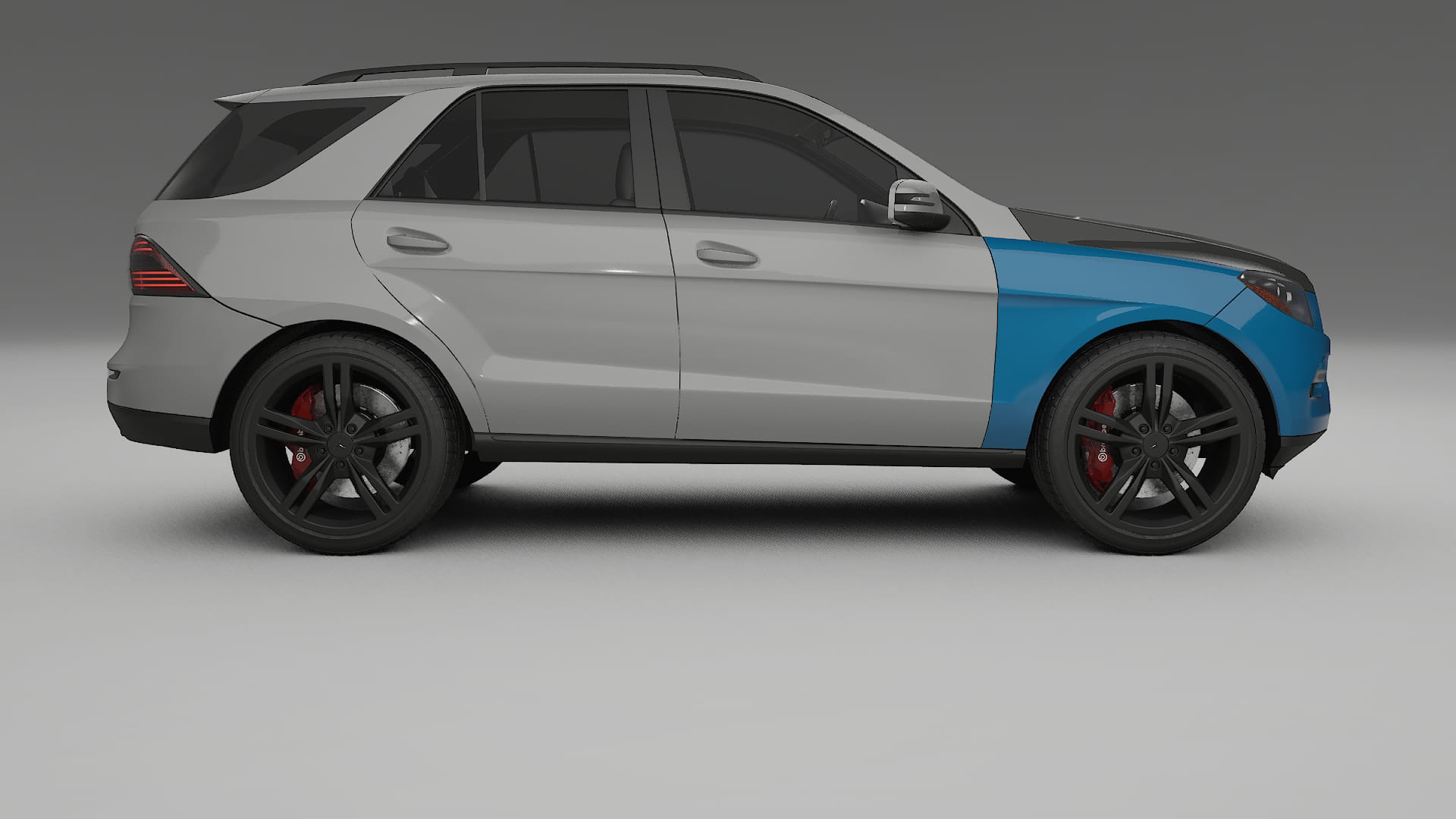 Lackskyddsfilm Mercedes M-class W166 | CrystalGuard Framskyddskit med Kolfiberhuv