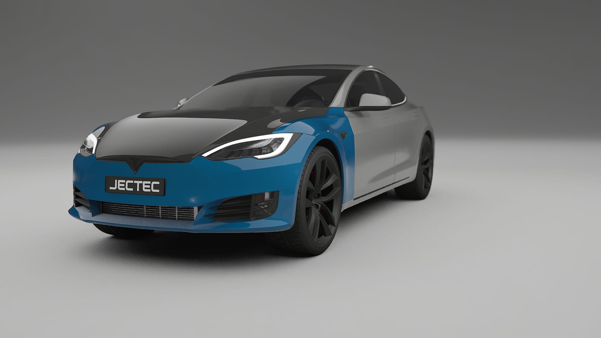 Lackskyddsfilm Tesla Model-S Refresh | CrystalGuard Framskyddskit med Kolfiberhuv