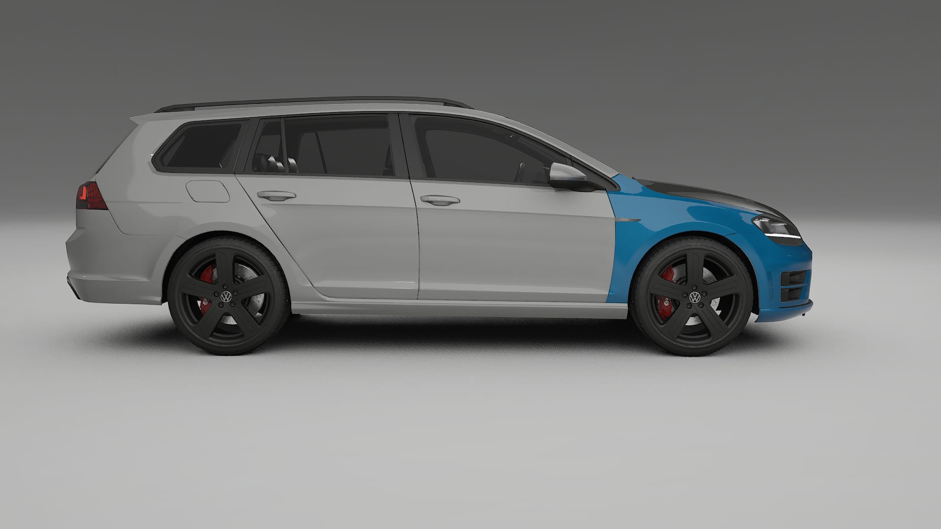 Lackskyddsfilm VW Golf Variant Mk7 | CrystalGuard Framskyddskit med Kolfiberhuv