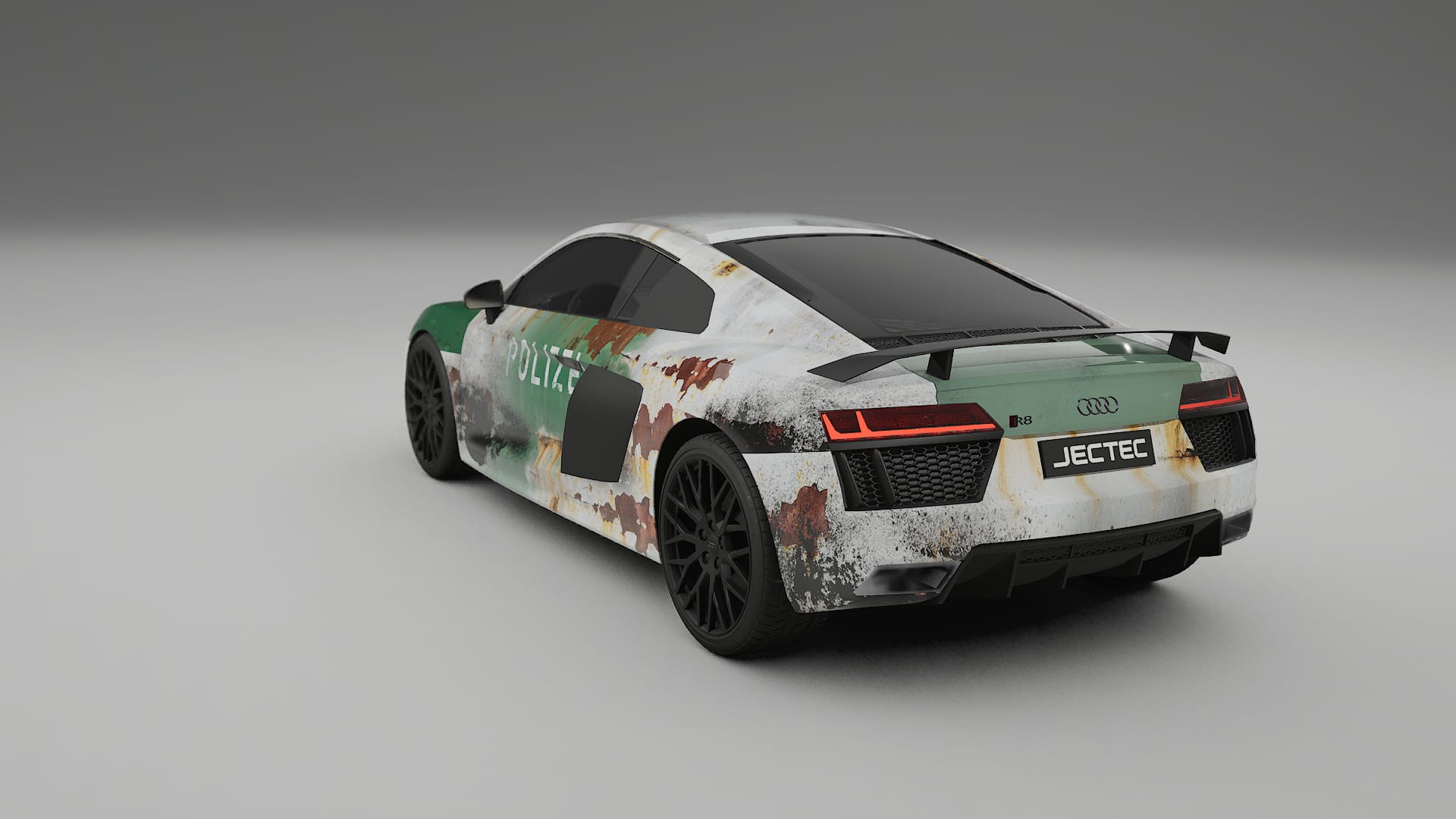 Audi R8 typ-4S prefacelift pre-LCI COBRA 11 – Designad Wrap PPF-sats i utskrivbar polyuretanfilm