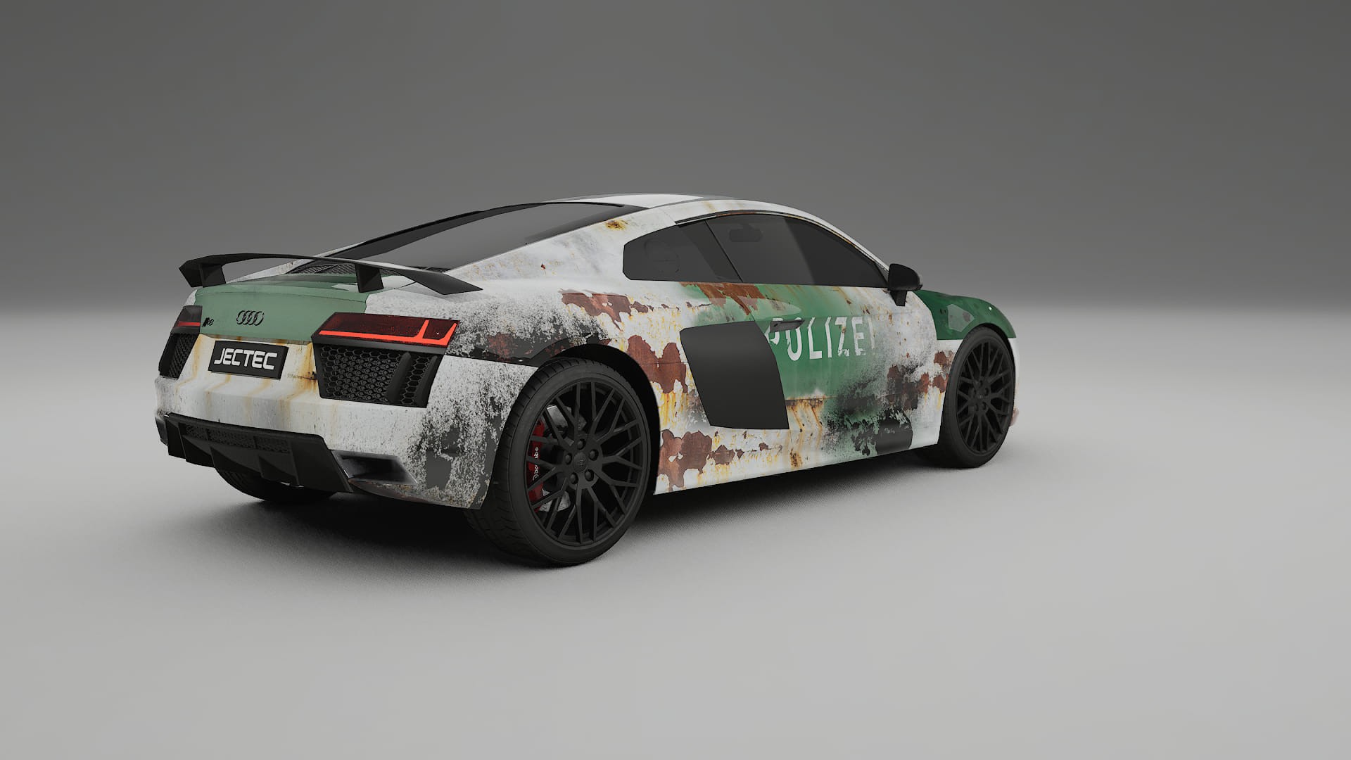 Audi R8 typ-4S prefacelift pre-LCI COBRA 11 – Designad Wrap PPF-sats i utskrivbar polyuretanfilm