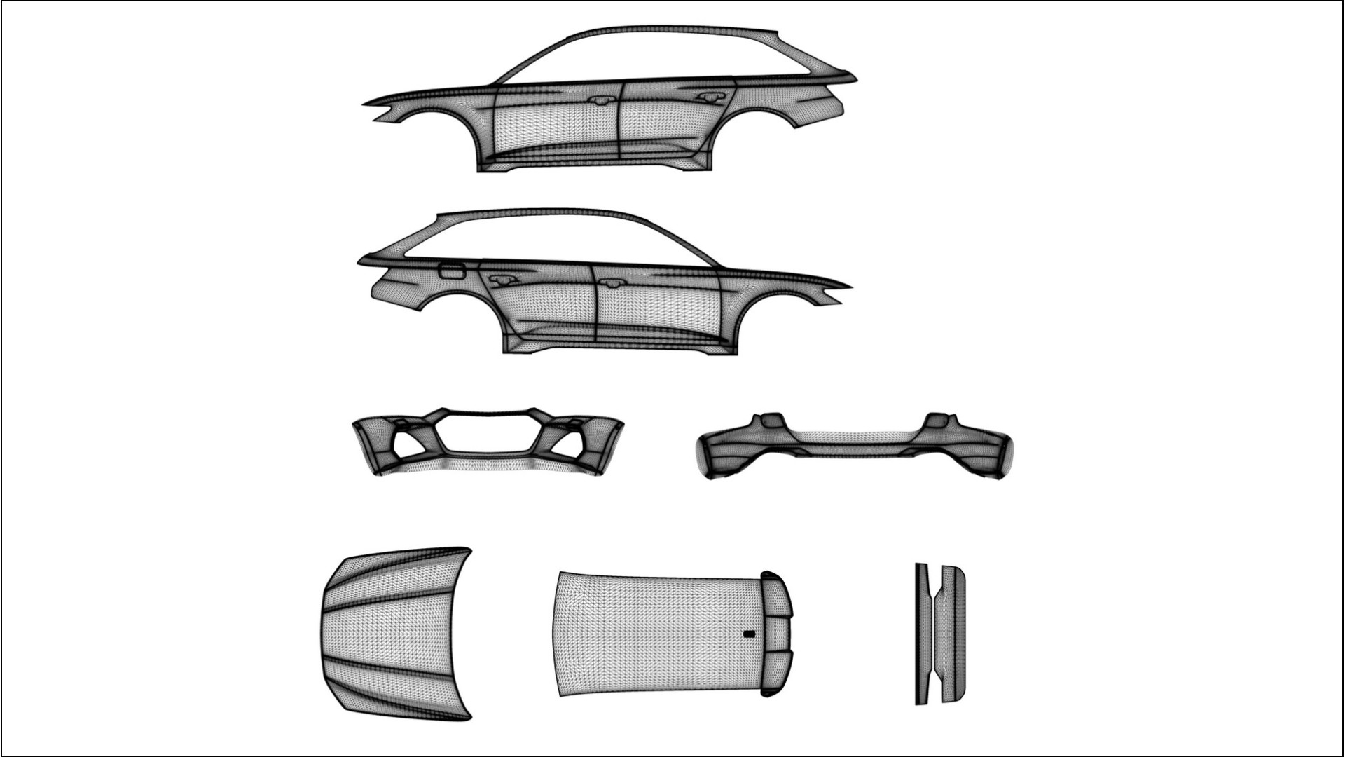 Audi RS6 Avant C8 facelift LCI COBRA 11 – Designad Wrap PPF-sats i utskrivbar polyuretanfilm