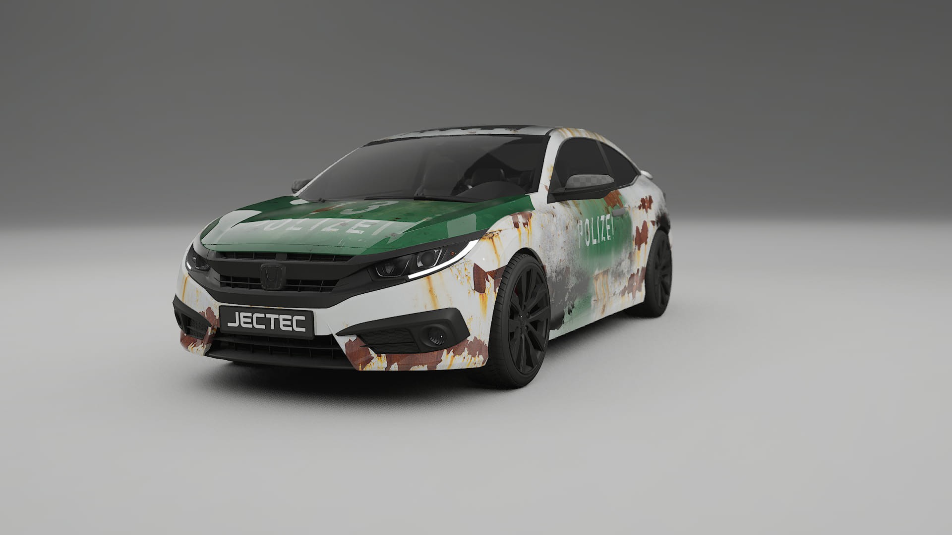 Honda Civic coupe prefacelift pre-LCI COBRA 11 – Designad Wrap PPF-sats i utskrivbar polyuretanfilm