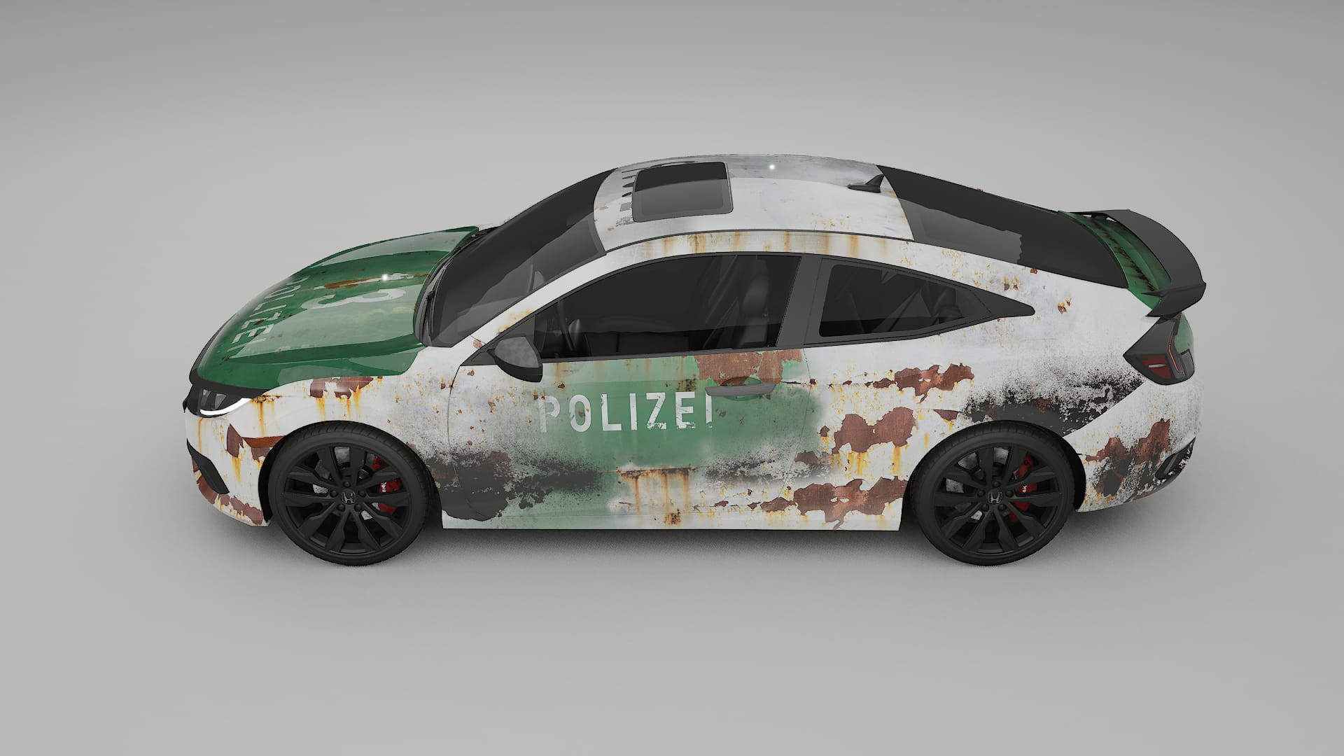 Honda Civic coupe prefacelift pre-LCI COBRA 11 – Designad Wrap PPF-sats i utskrivbar polyuretanfilm