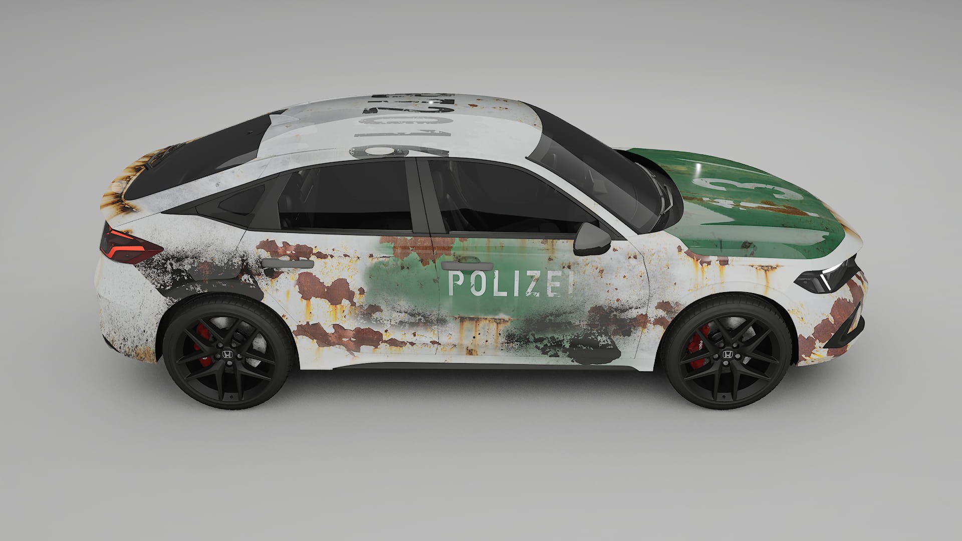 Honda Civic hatchback COBRA 11 – Designad Wrap PPF-sats i utskrivbar polyuretanfilm