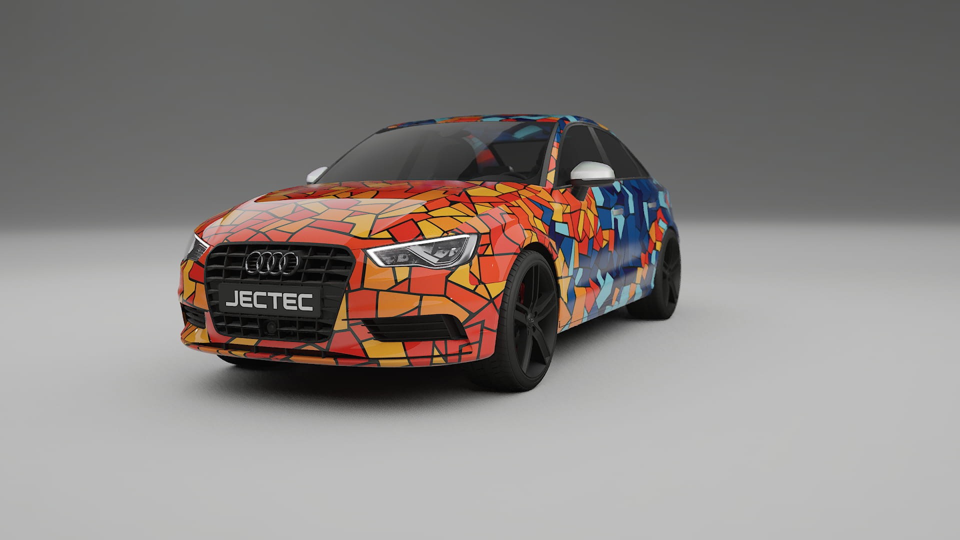 Audi A3 8V sedan prefacelift pre-LCI BARCELONA – Designad Wrap PPF-sats i utskrivbar polyuretanfilm