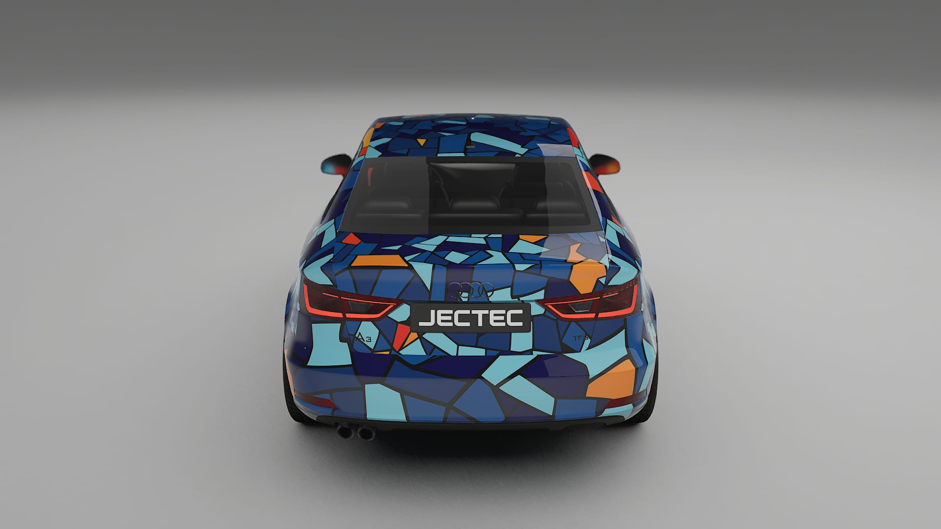 Audi A3 8V sedan prefacelift pre-LCI BARCELONA – Designad Wrap PPF-sats i utskrivbar polyuretanfilm