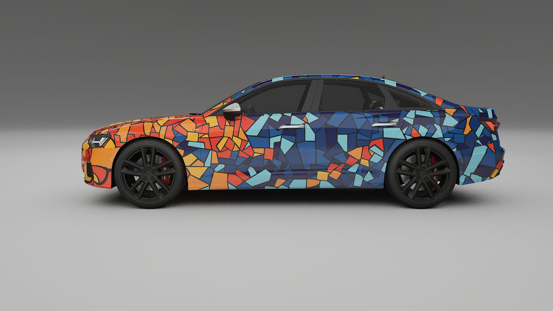 Audi A6 S-Line C8 BARCELONA – Designad Wrap PPF-sats i utskrivbar polyuretanfilm