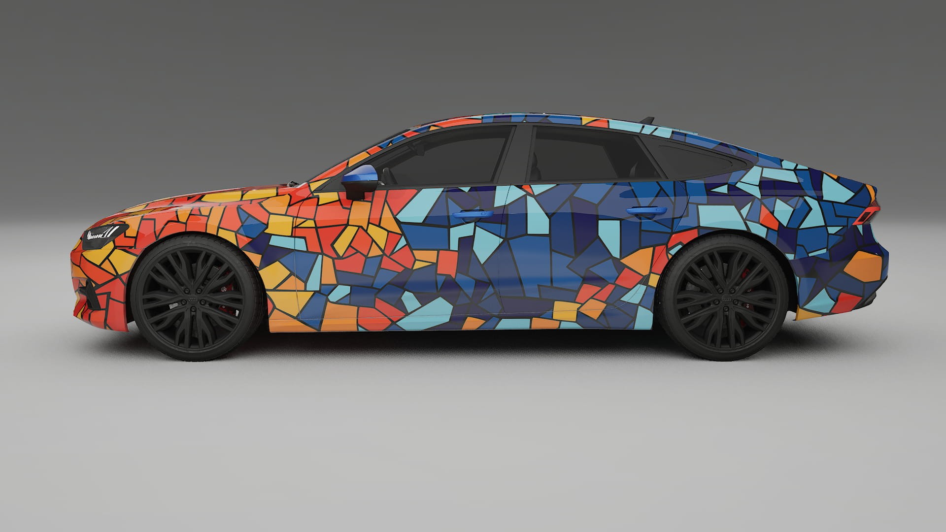 Audi A7 C8 Sportback prefacelift pre-LCI BARCELONA – Designad Wrap PPF-sats i utskrivbar polyuretanfilm