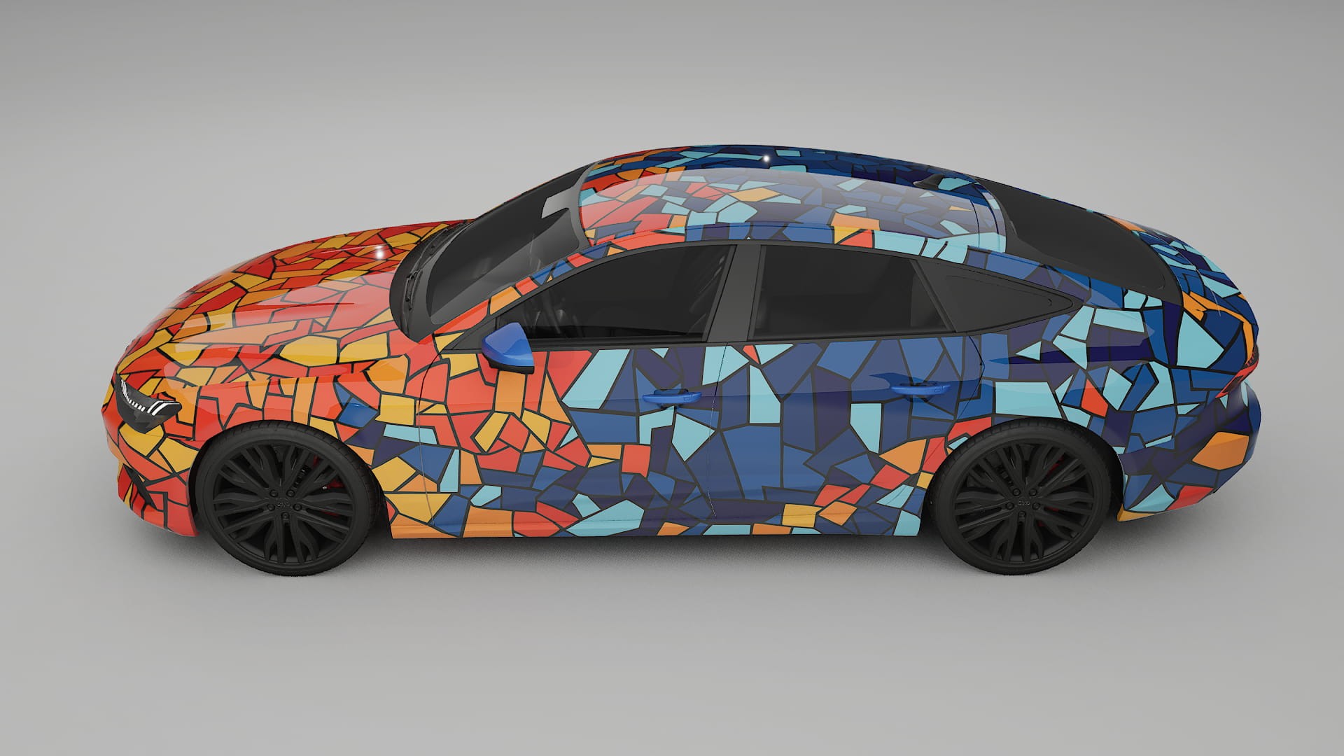 Audi A7 C8 Sportback prefacelift pre-LCI BARCELONA – Designad Wrap PPF-sats i utskrivbar polyuretanfilm