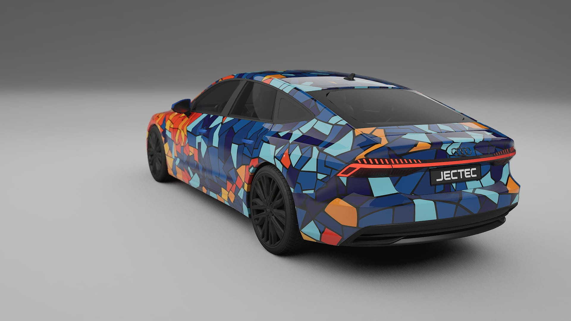 Audi A7 C8 Sportback prefacelift pre-LCI BARCELONA – Designad Wrap PPF-sats i utskrivbar polyuretanfilm