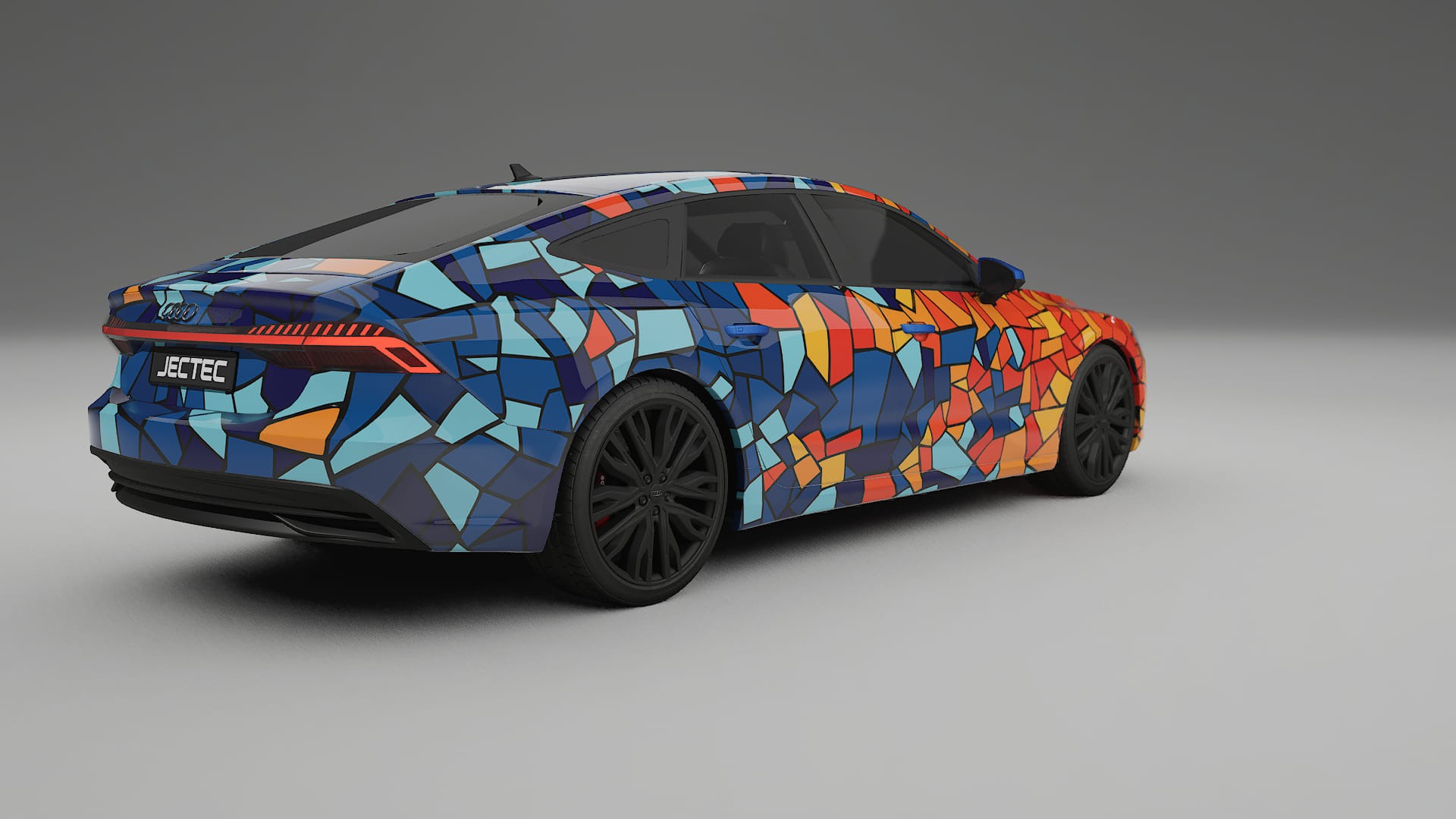 Audi A7 C8 Sportback prefacelift pre-LCI BARCELONA – Designad Wrap PPF-sats i utskrivbar polyuretanfilm