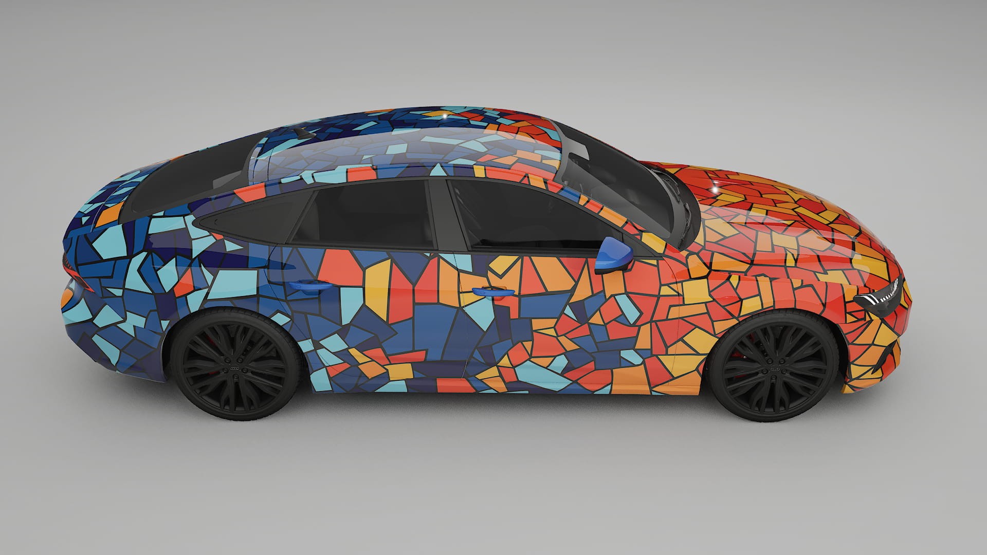 Audi A7 C8 Sportback prefacelift pre-LCI BARCELONA – Designad Wrap PPF-sats i utskrivbar polyuretanfilm