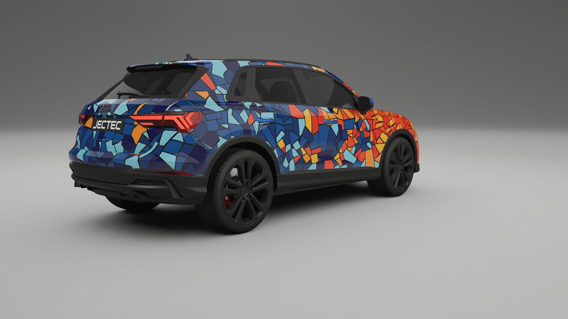 Audi Q3 S-Line F3 BARCELONA – Designad Wrap PPF-sats i utskrivbar polyuretanfilm