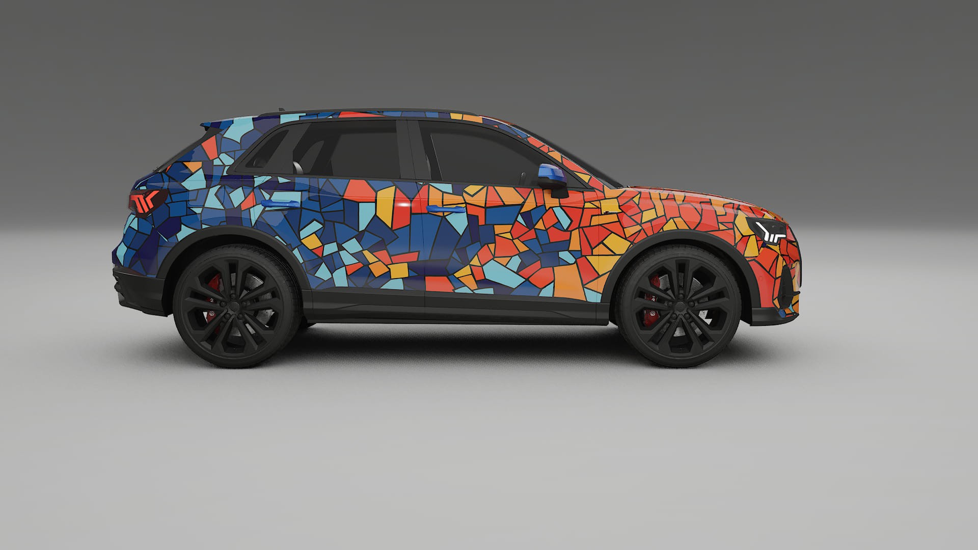 Audi Q3 S-Line F3 BARCELONA – Designad Wrap PPF-sats i utskrivbar polyuretanfilm