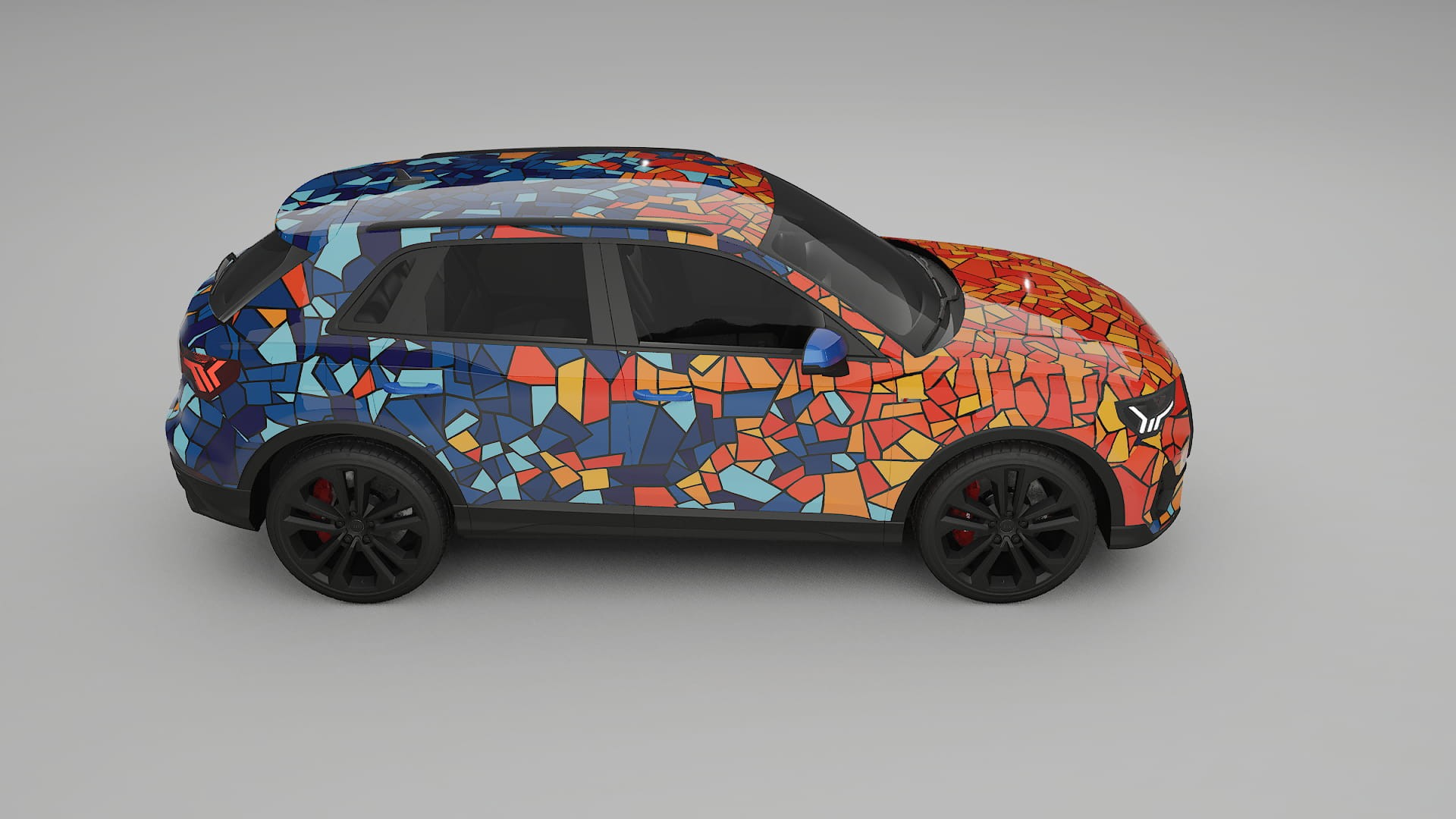 Audi Q3 S-Line F3 BARCELONA – Designad Wrap PPF-sats i utskrivbar polyuretanfilm