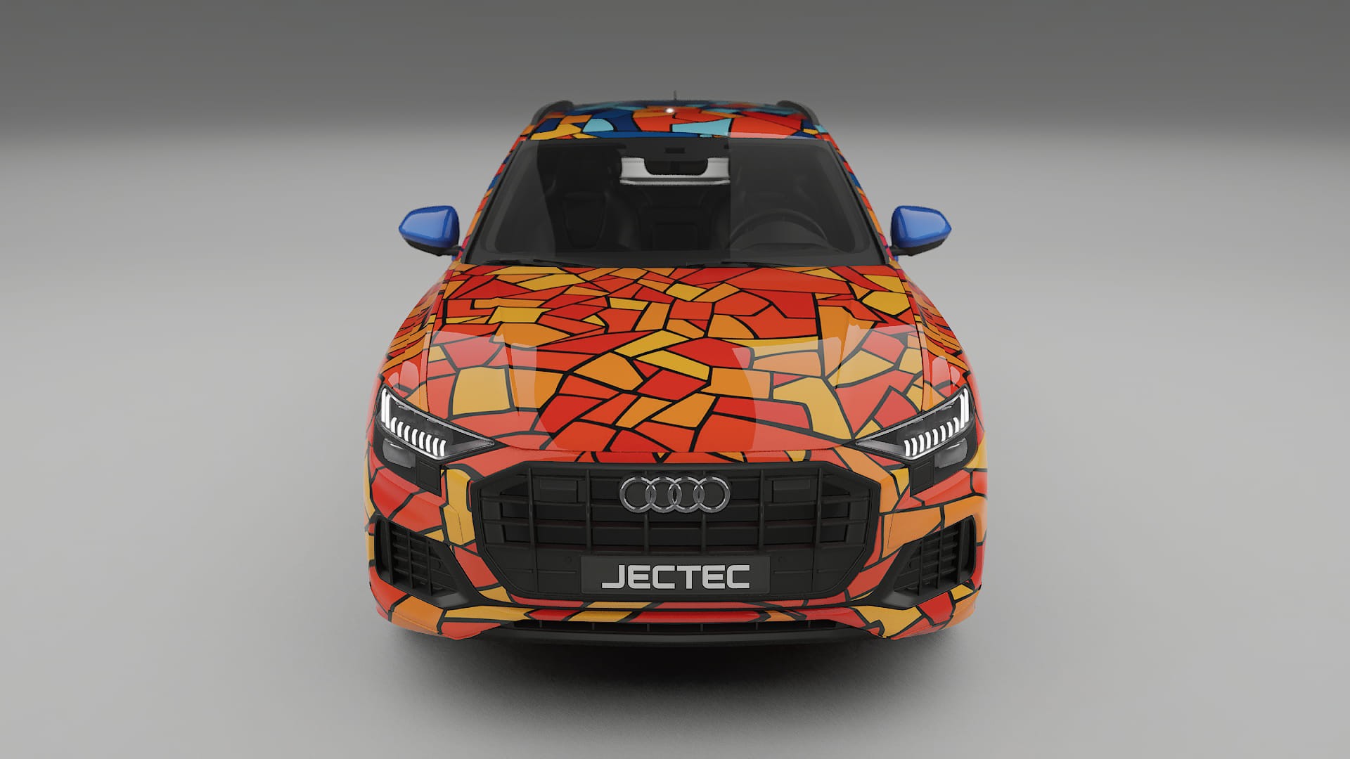 Audi Q8 F1 prefacelift pre-LCI BARCELONA – Designad Wrap PPF-sats i utskrivbar polyuretanfilm