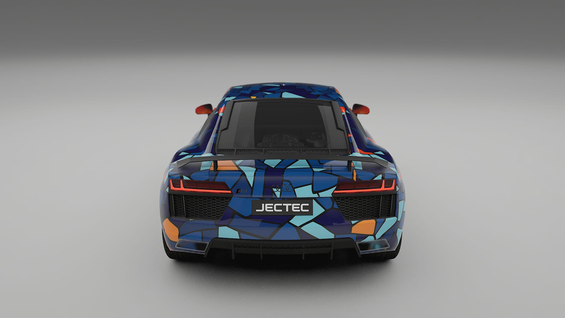 Audi R8 typ-4S prefacelift pre-LCI BARCELONA – Designad Wrap PPF-sats i utskrivbar polyuretanfilm