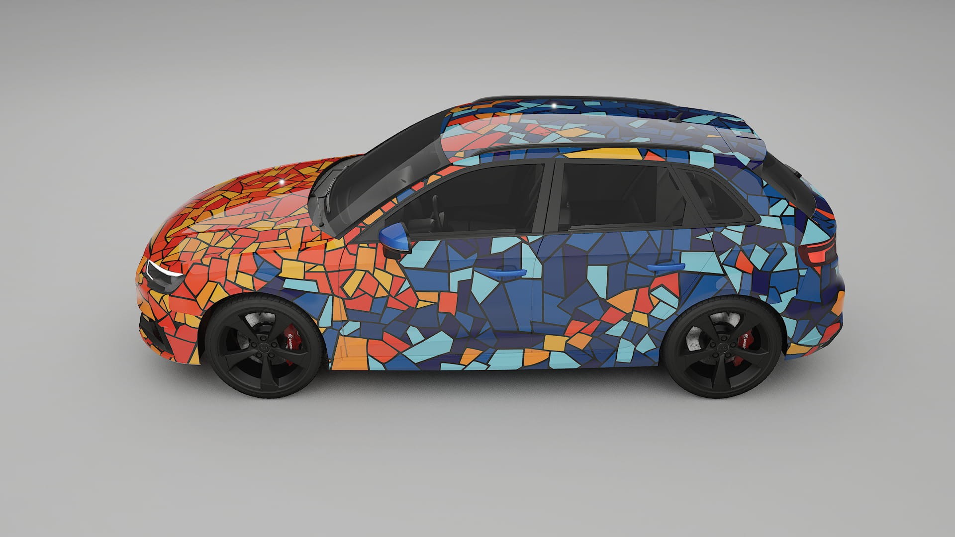 Audi RS3 Sportback 8V facelift LCI BARCELONA – Designad Wrap PPF-sats i utskrivbar polyuretanfilm