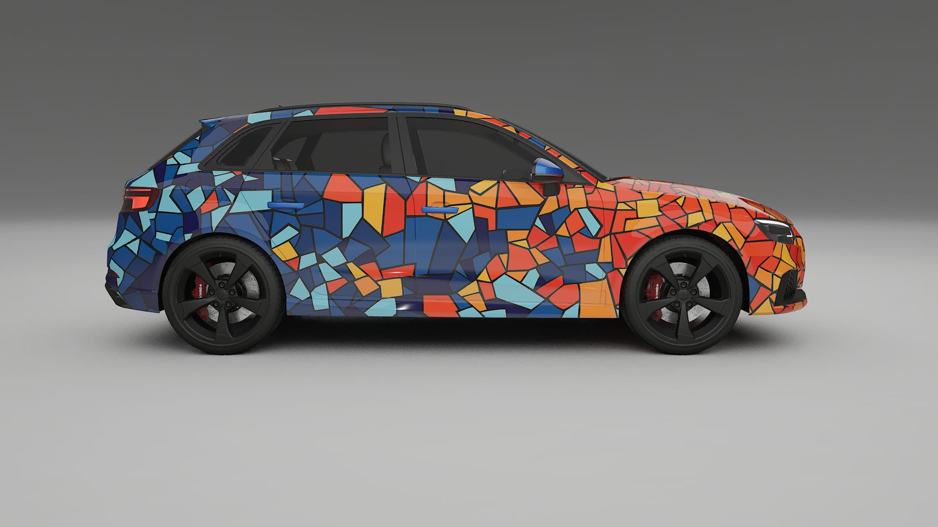 Audi RS3 Sportback 8V facelift LCI BARCELONA – Designad Wrap PPF-sats i utskrivbar polyuretanfilm