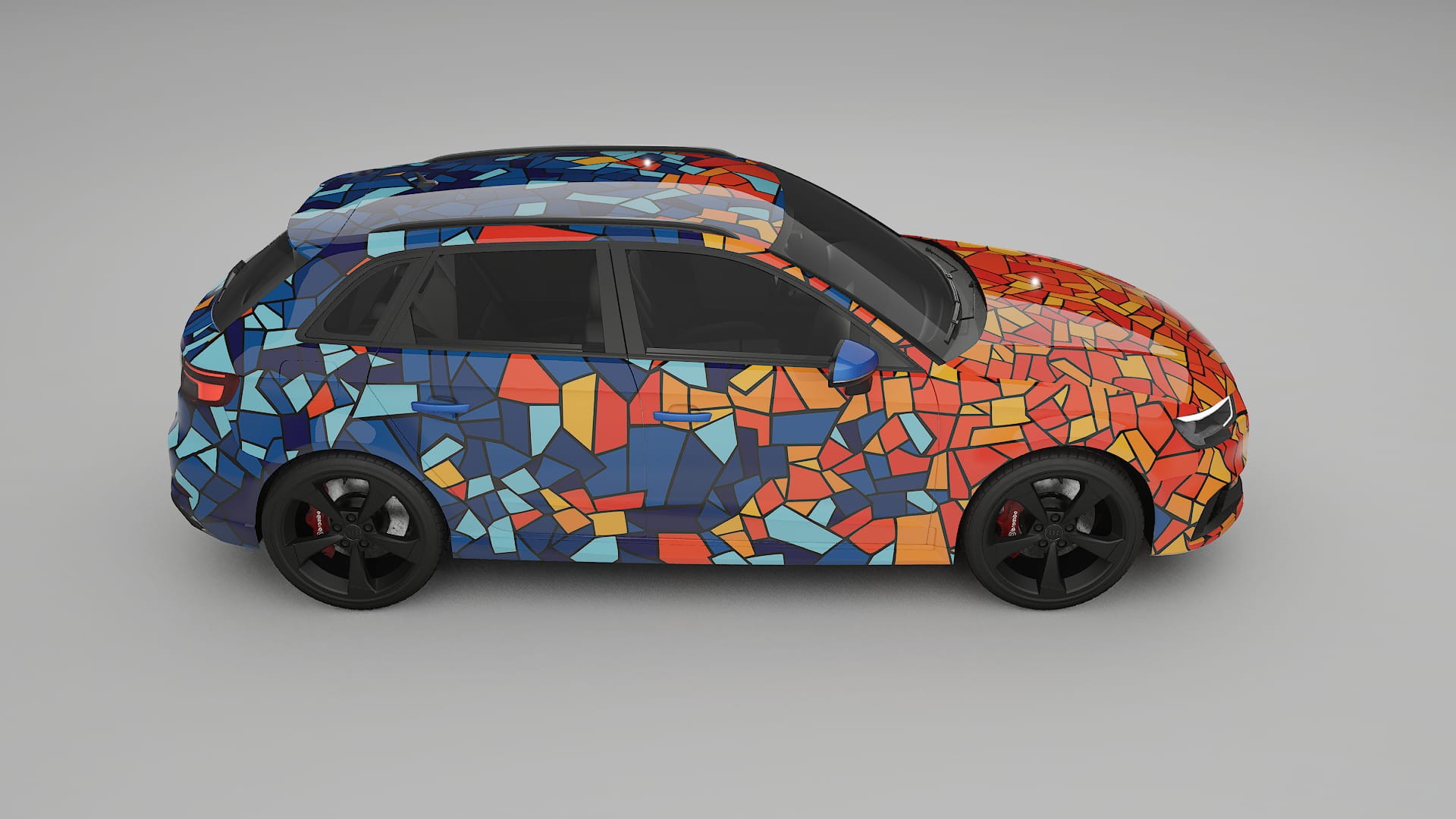 Audi RS3 Sportback 8V facelift LCI BARCELONA – Designad Wrap PPF-sats i utskrivbar polyuretanfilm