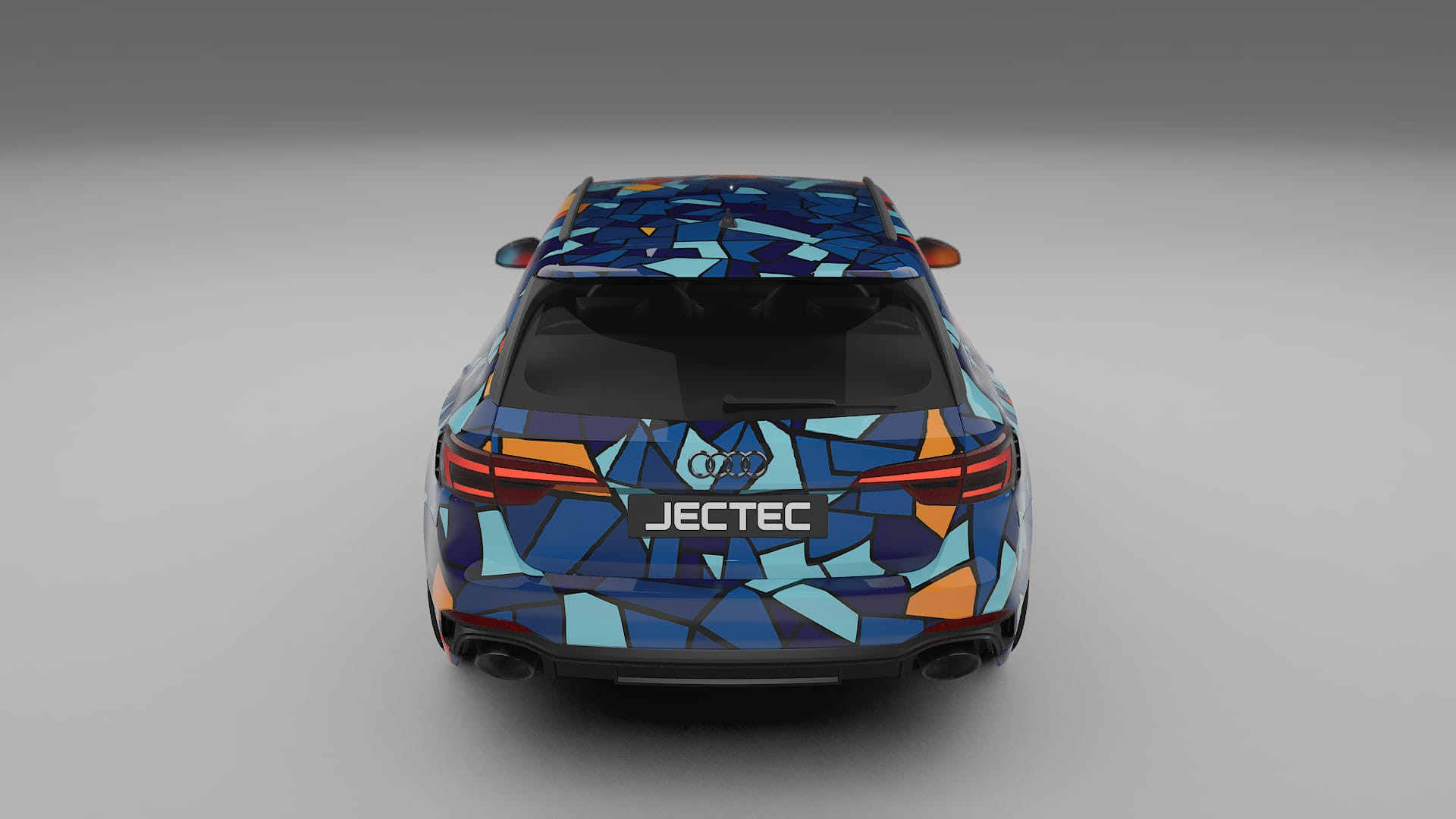 Audi RS4 Avant B9 prefacelift pre-LCI BARCELONA – Designad Wrap PPF-sats i utskrivbar polyuretanfilm