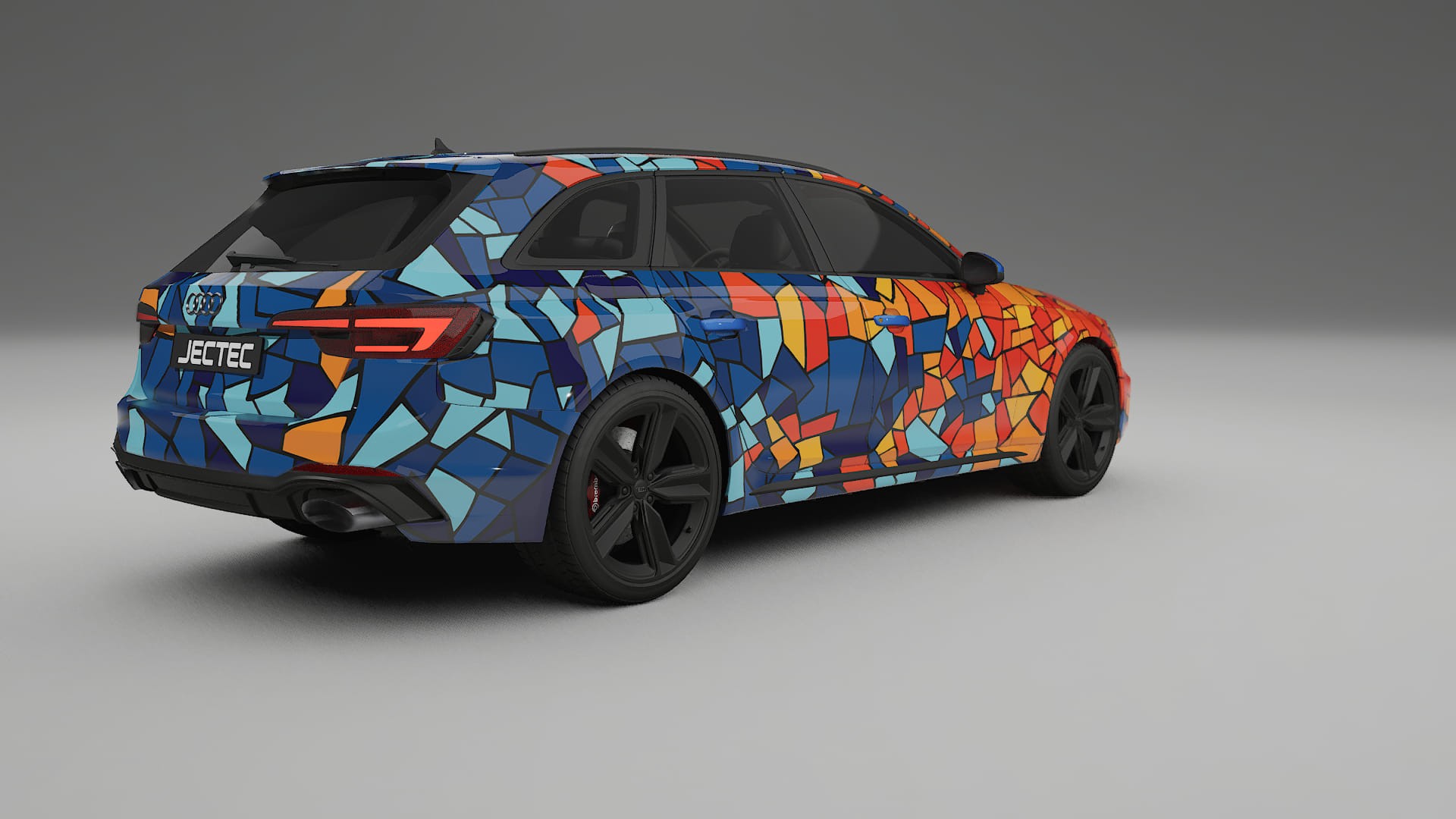 Audi RS4 Avant B9 prefacelift pre-LCI BARCELONA – Designad Wrap PPF-sats i utskrivbar polyuretanfilm