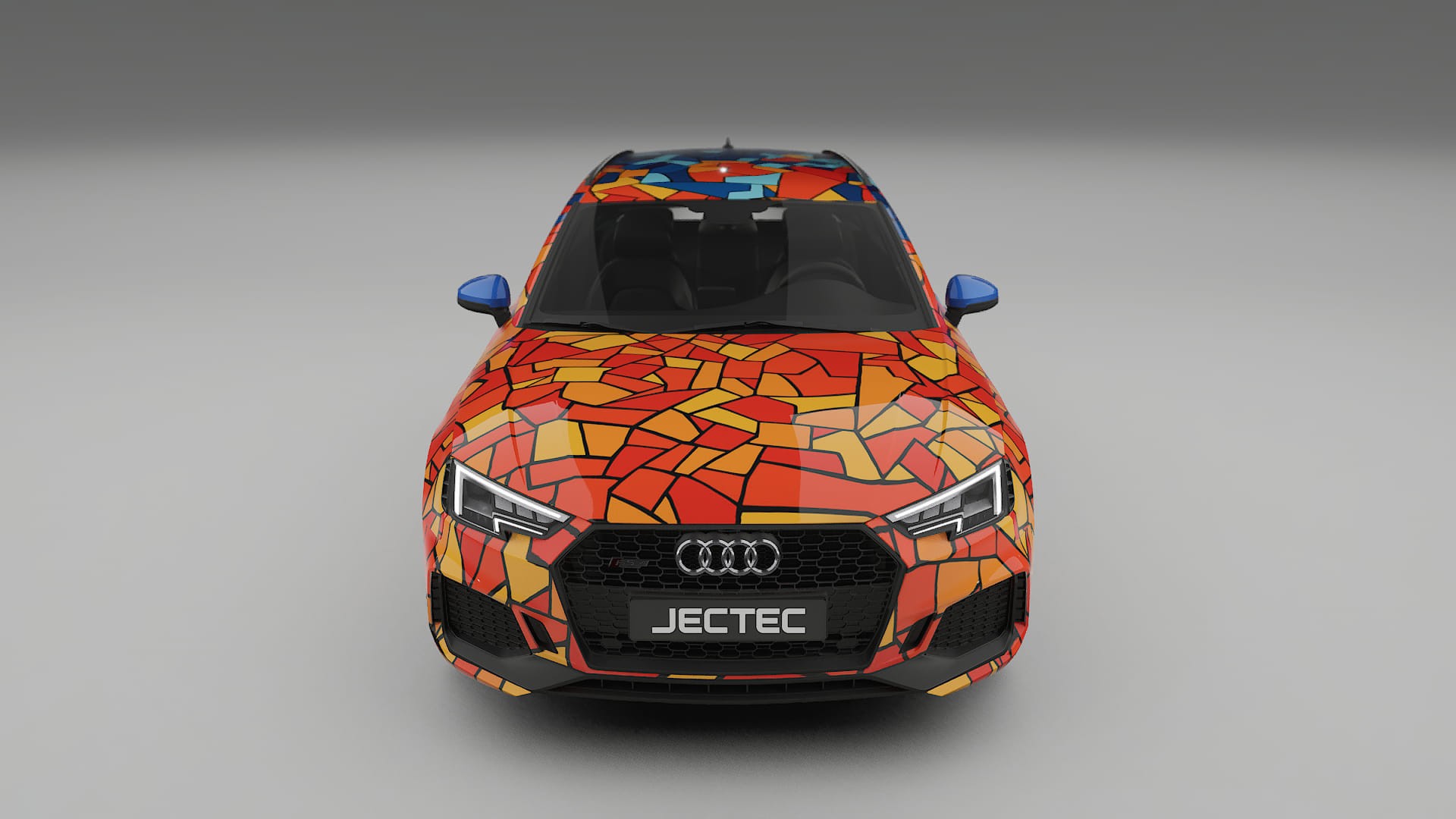 Audi RS4 Avant B9 prefacelift pre-LCI BARCELONA – Designad Wrap PPF-sats i utskrivbar polyuretanfilm