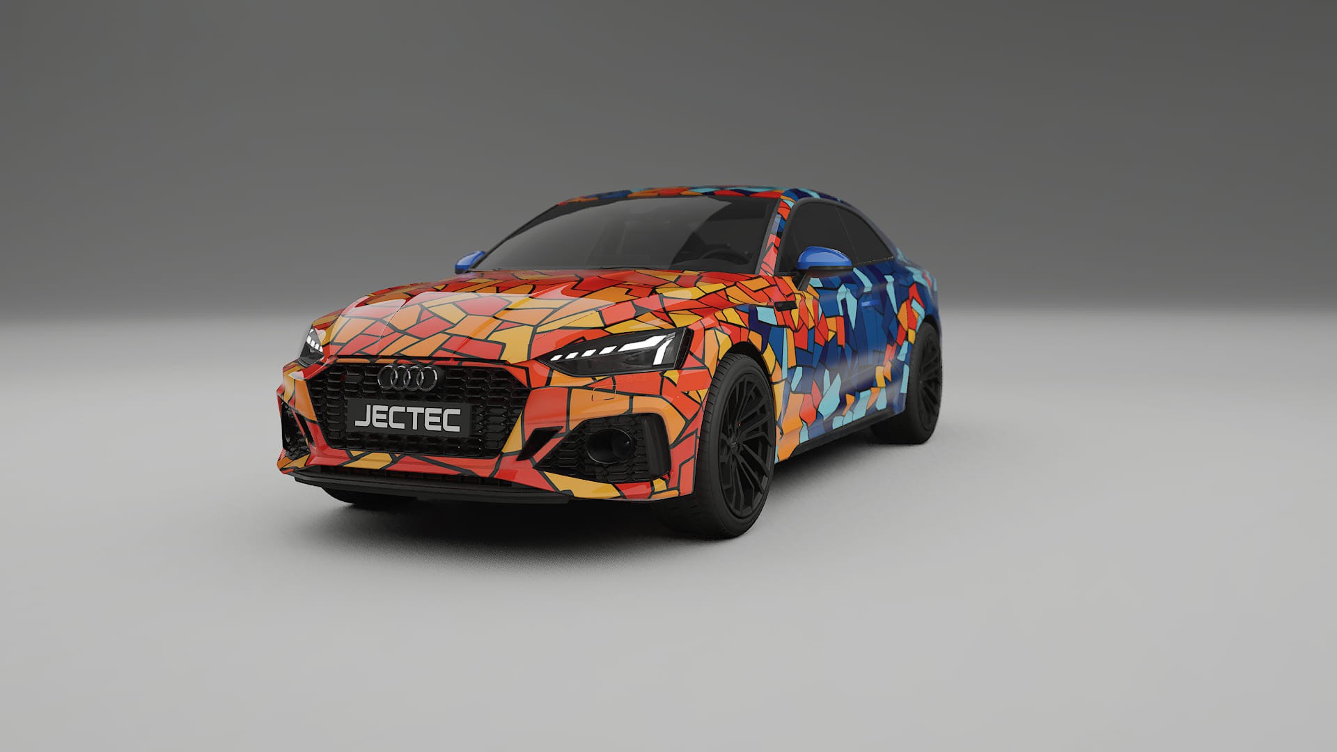 Audi RS5 Coupe B9 facelift pre-LCI BARCELONA – Designad Wrap PPF-sats i utskrivbar polyuretanfilm